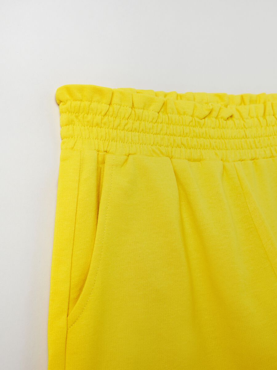 Shorts in cotone con punto smock_2