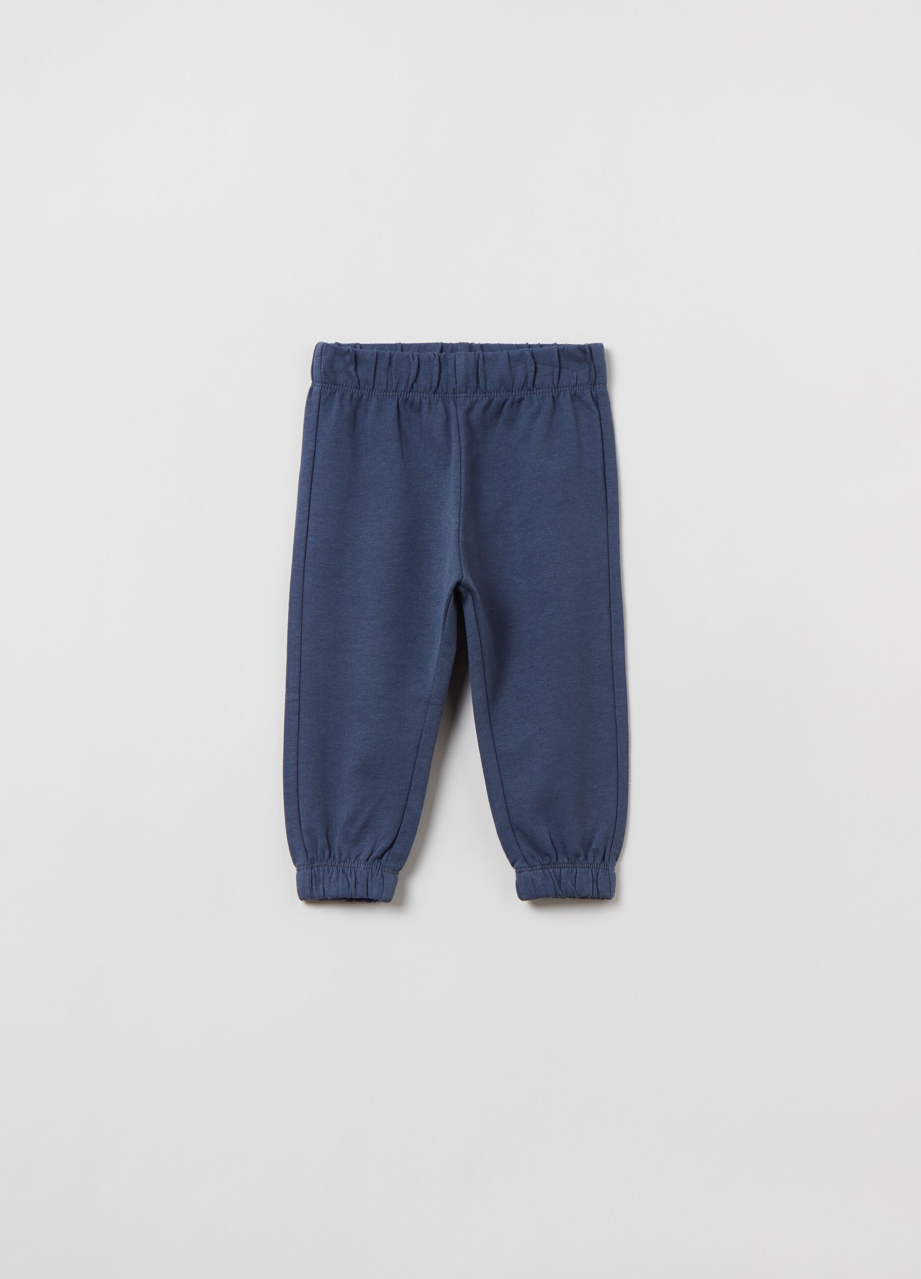 Fleece joggers with elasticated edging