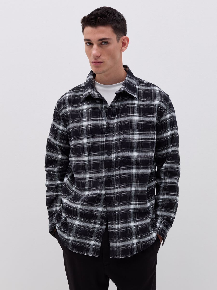 Flannel shirt with check pattern_1