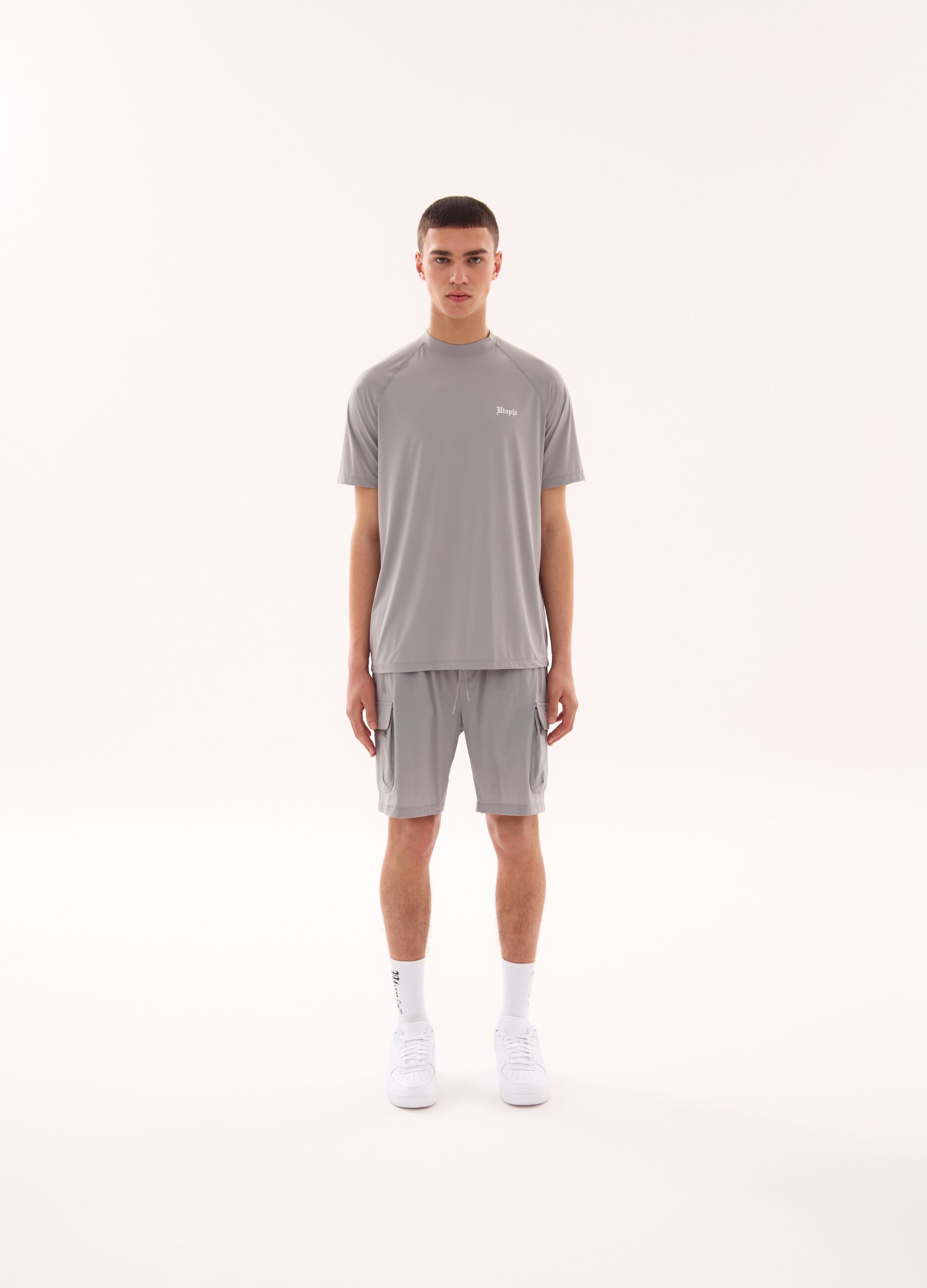 Technical Cargo Shorts Light Grey