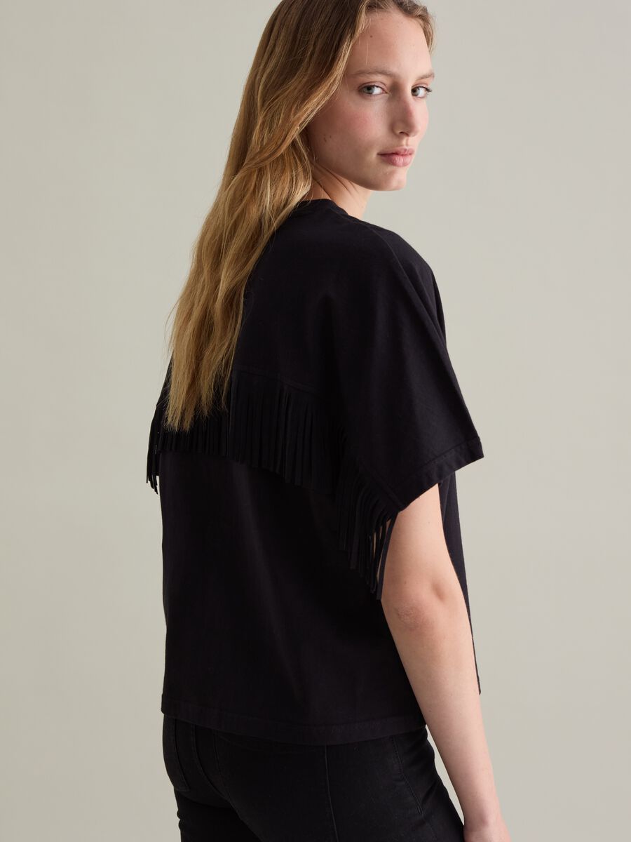 Cotton T-shirt with fringe_3