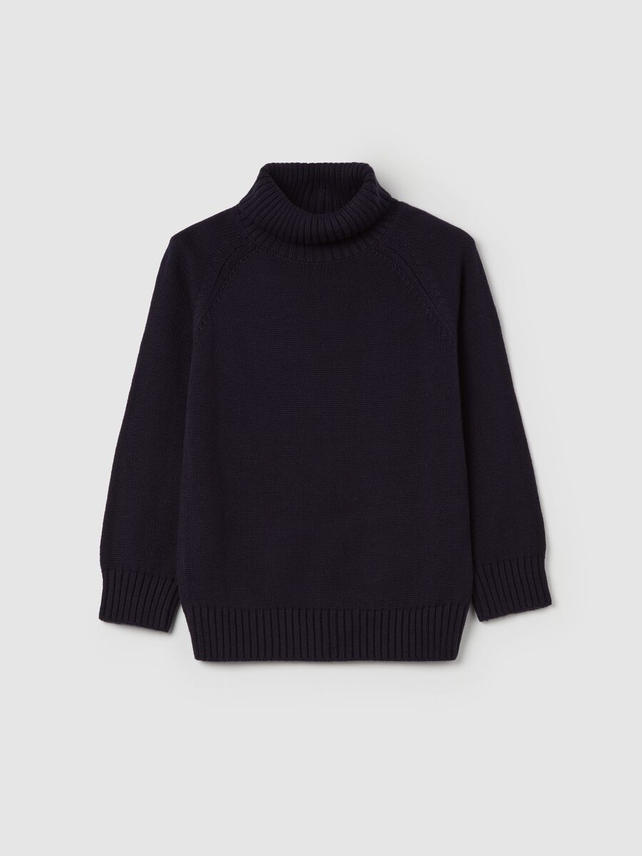 Knitted pullover with high neck_0