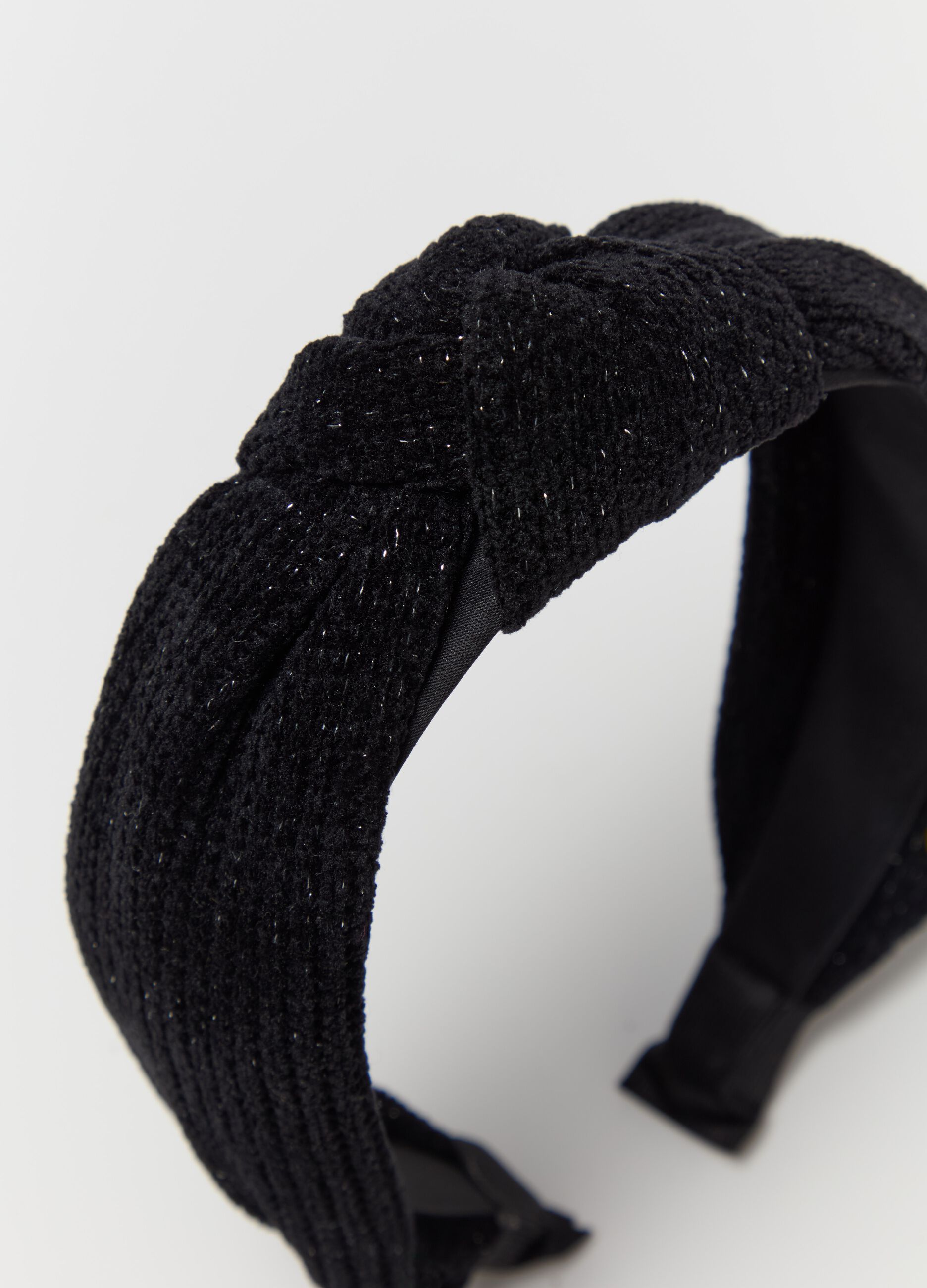 Alice band in lurex with knot