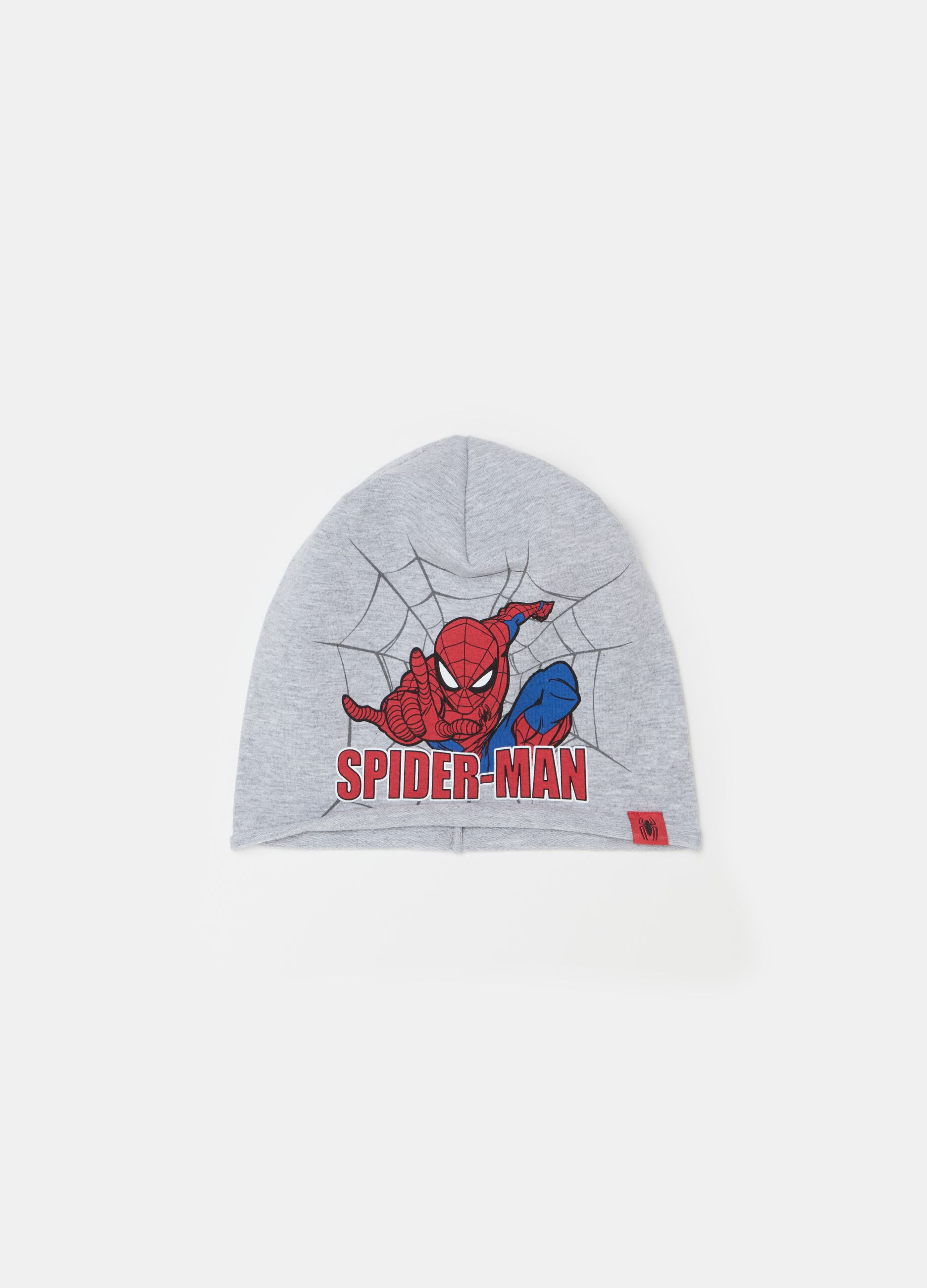 Hat in French terry with Spider-Man print