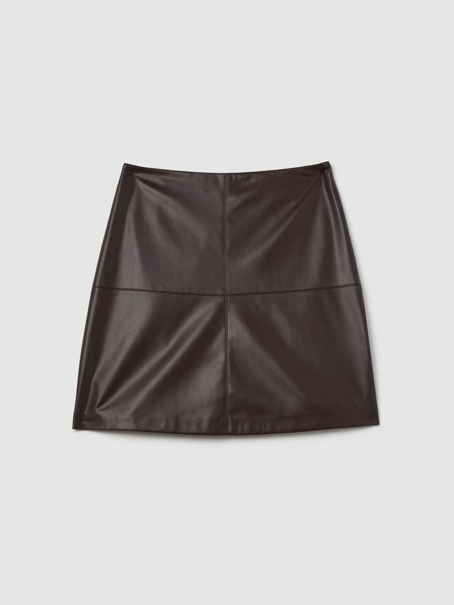 Glossy-effect miniskirt_4