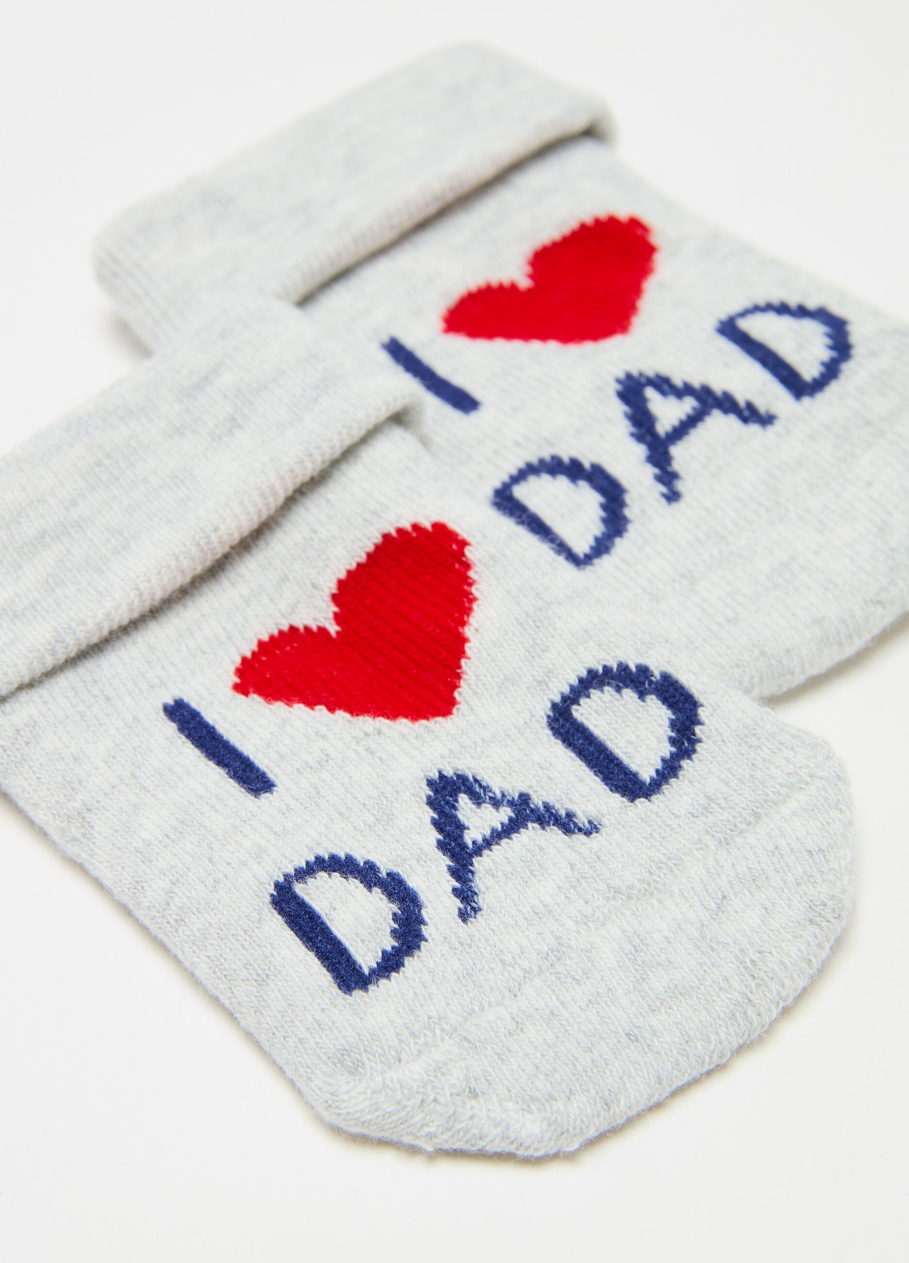 Two-pack I Love Mum and I Love Dad short socks