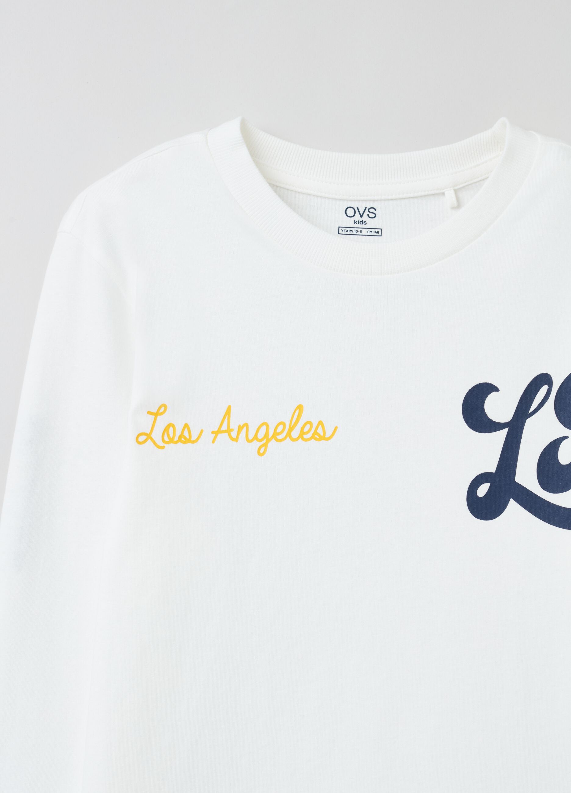 Long-sleeved T-shirt with lettering print