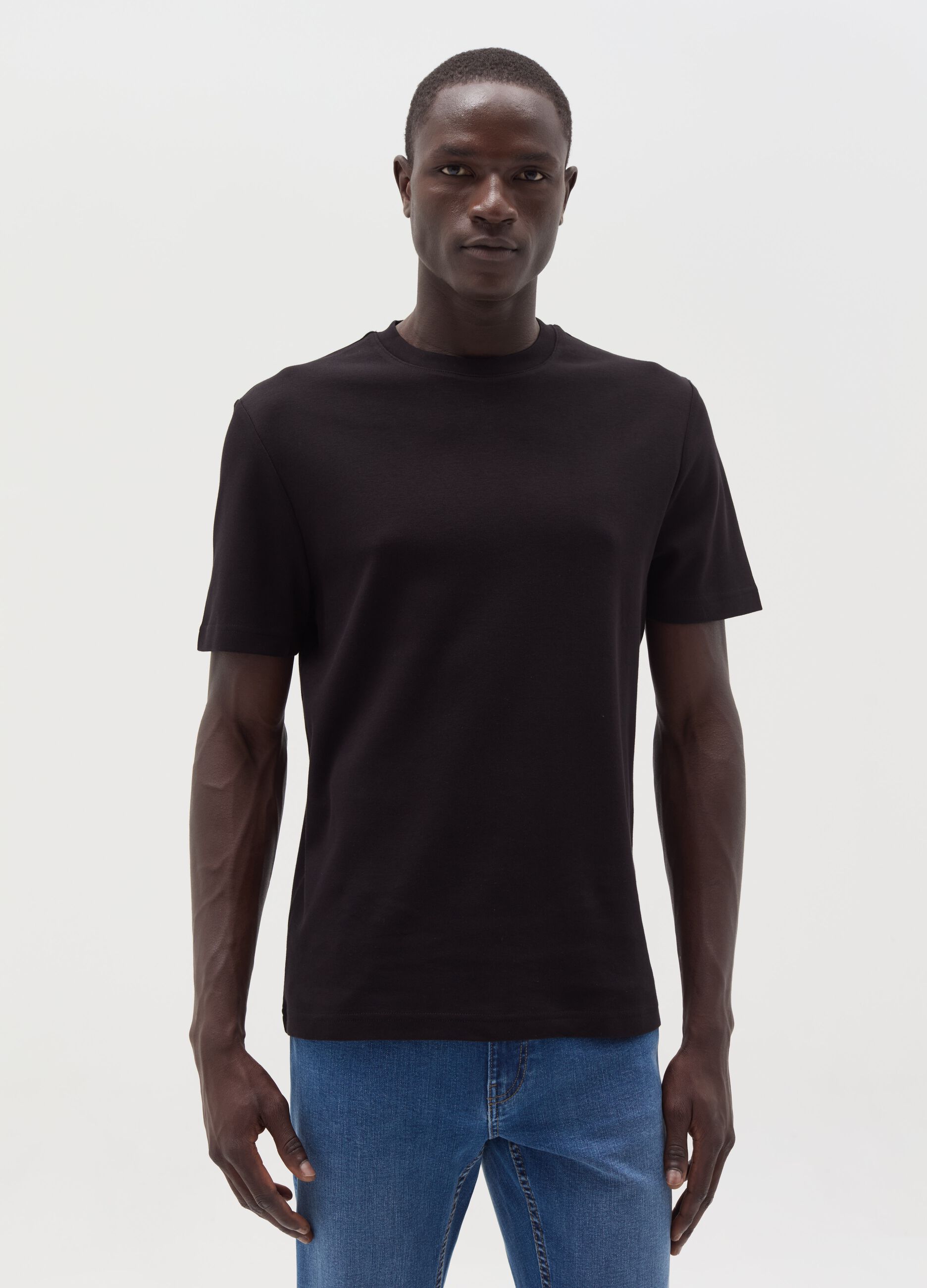 Interlock cotton T-shirt