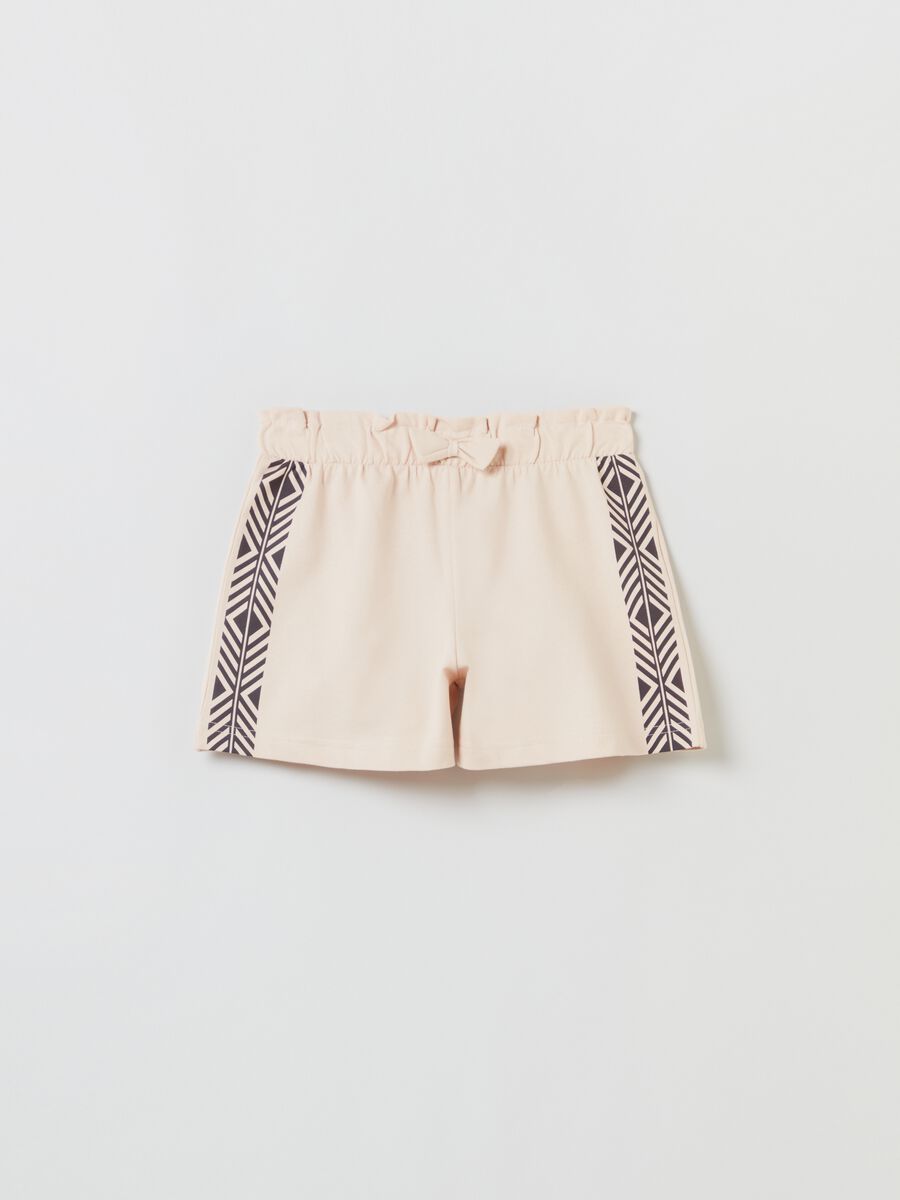 French terry shorts with contrasting bands_0