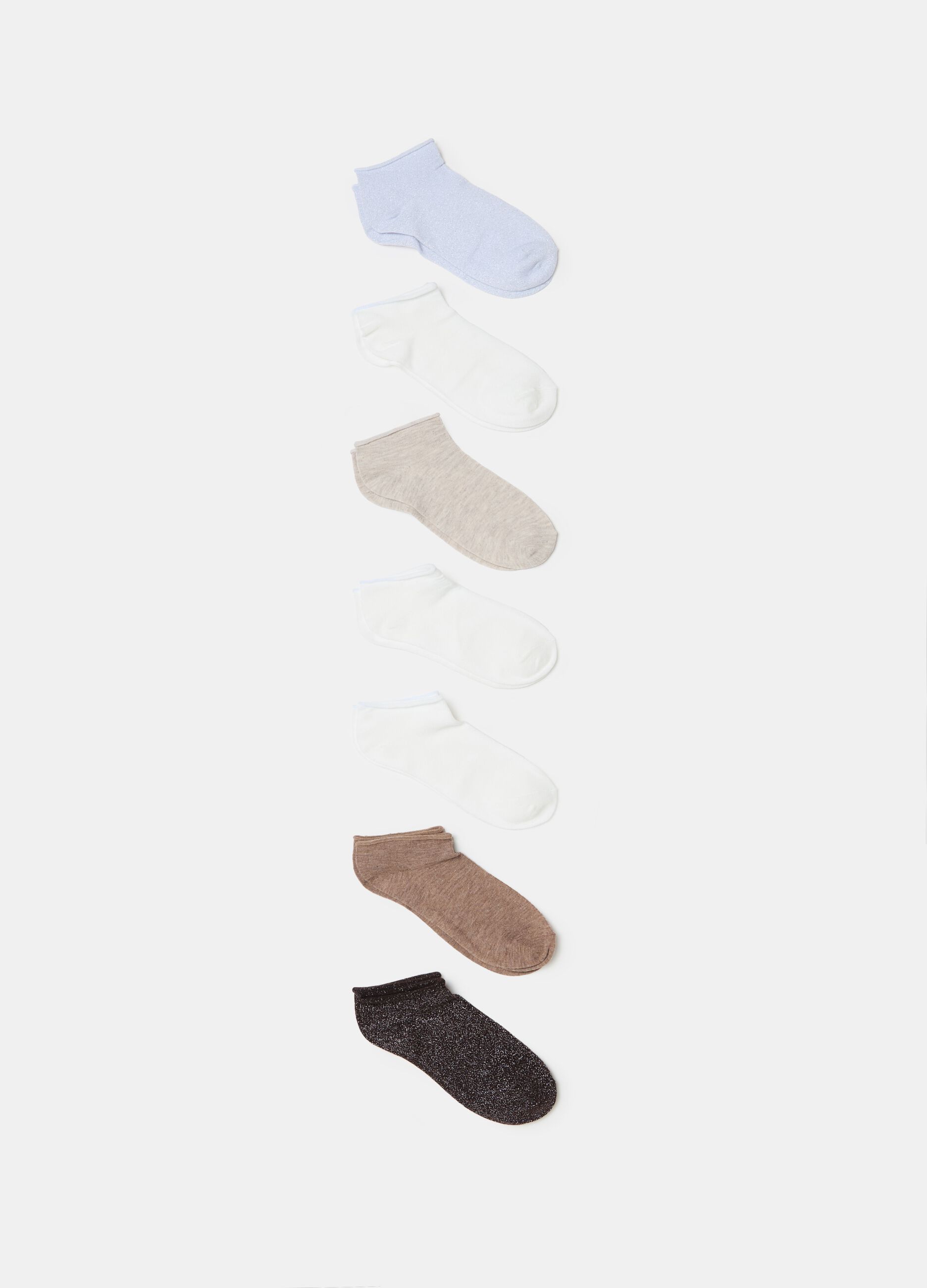 Seven-pair pack stretch shoe liners