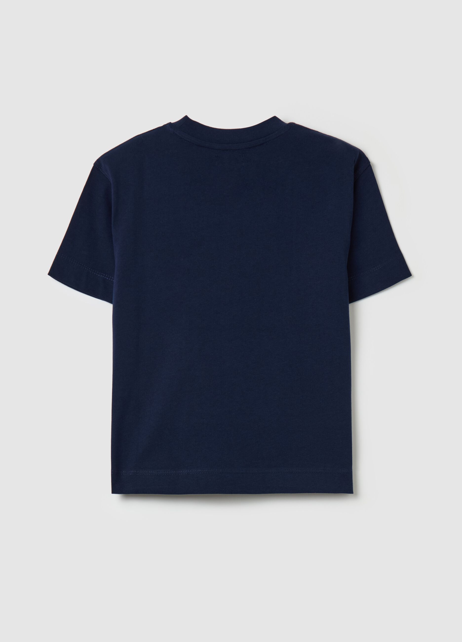 Cotton T-shirt with logo patch