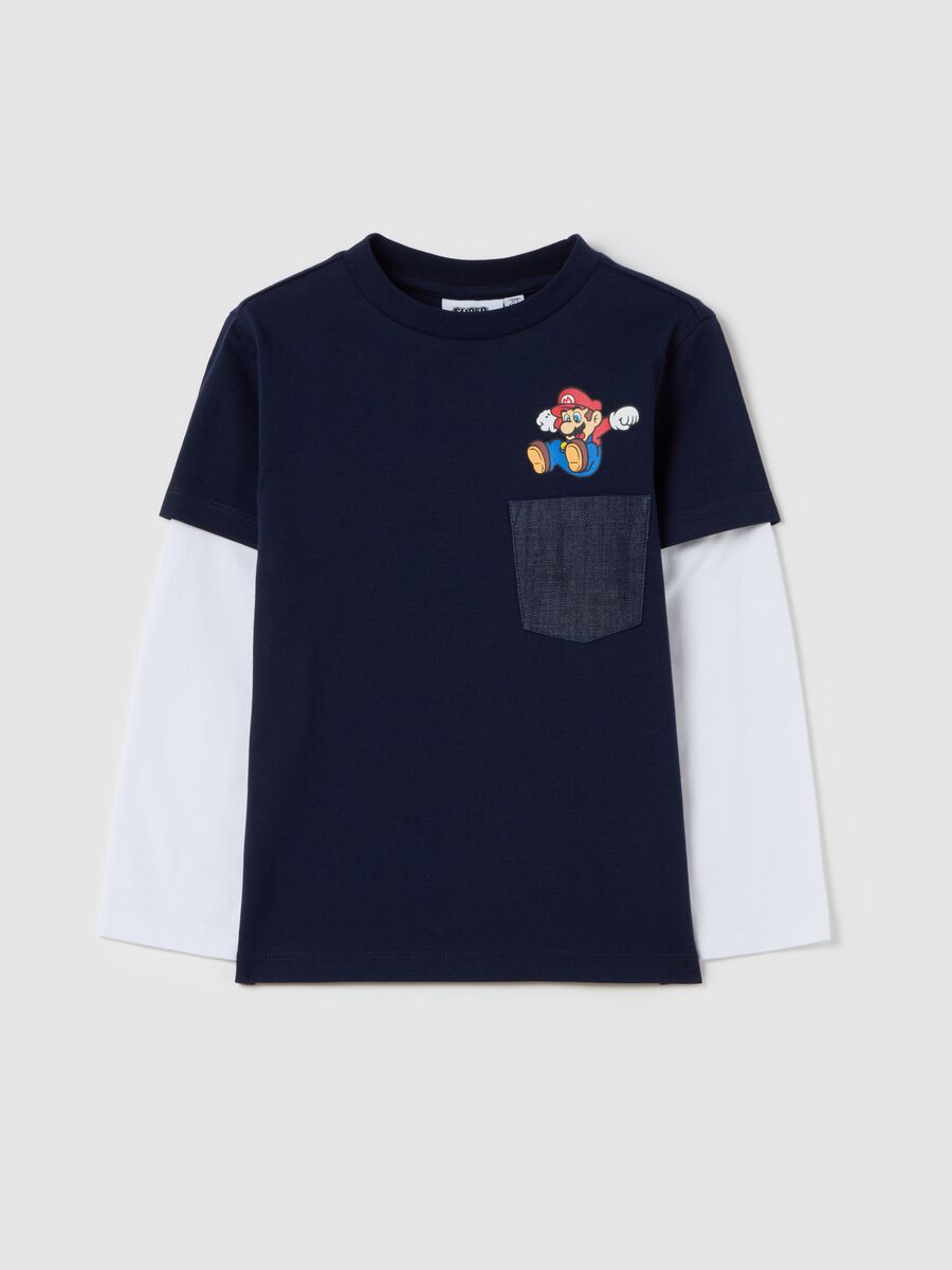 Long-sleeved T-shirt with Super Mario™ print_0