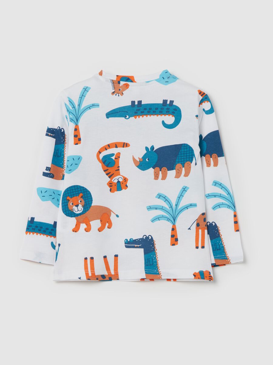 T-shirt maniche lunghe stampa animali savana_1