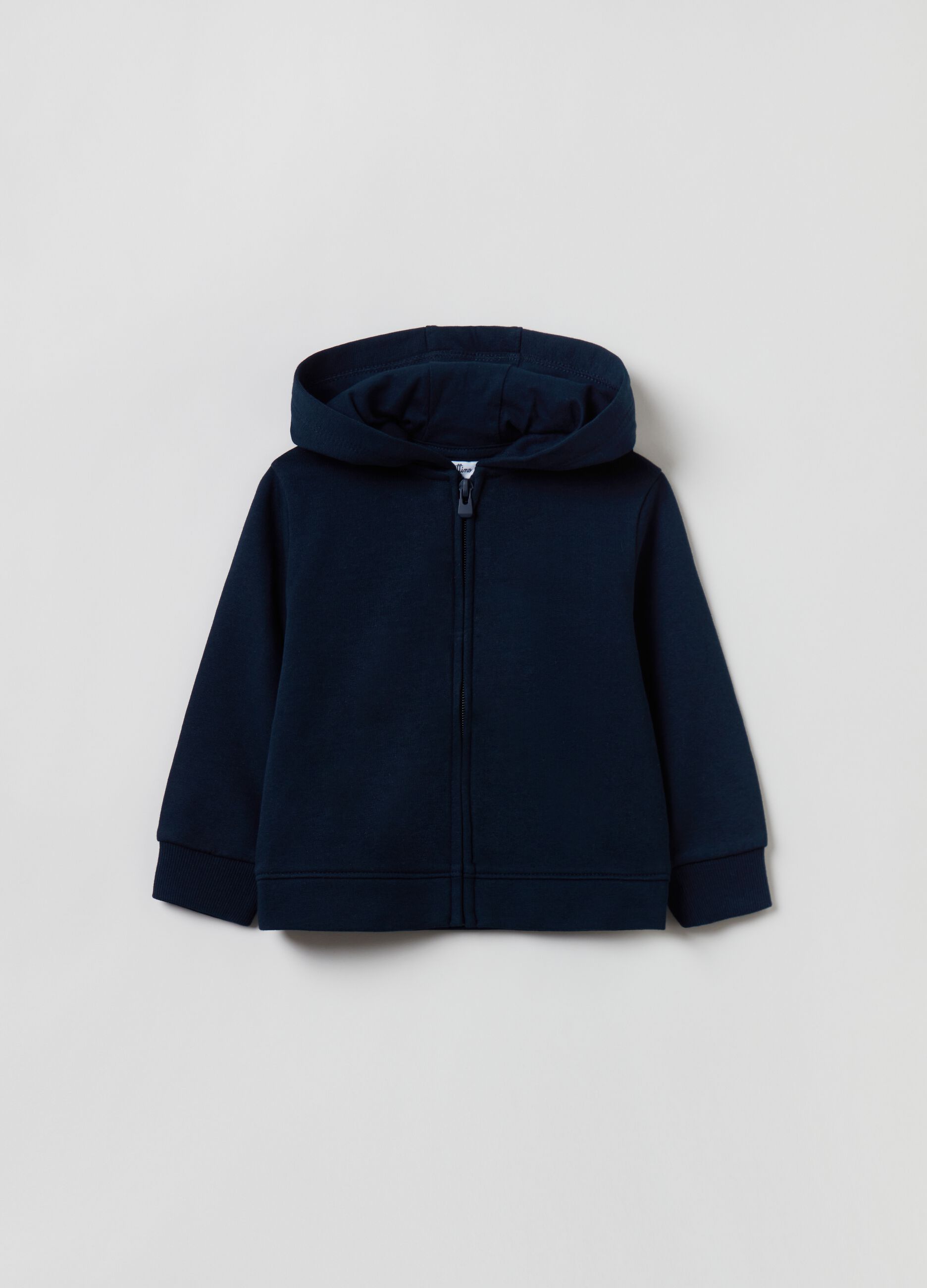 French terry full-zip hoodie