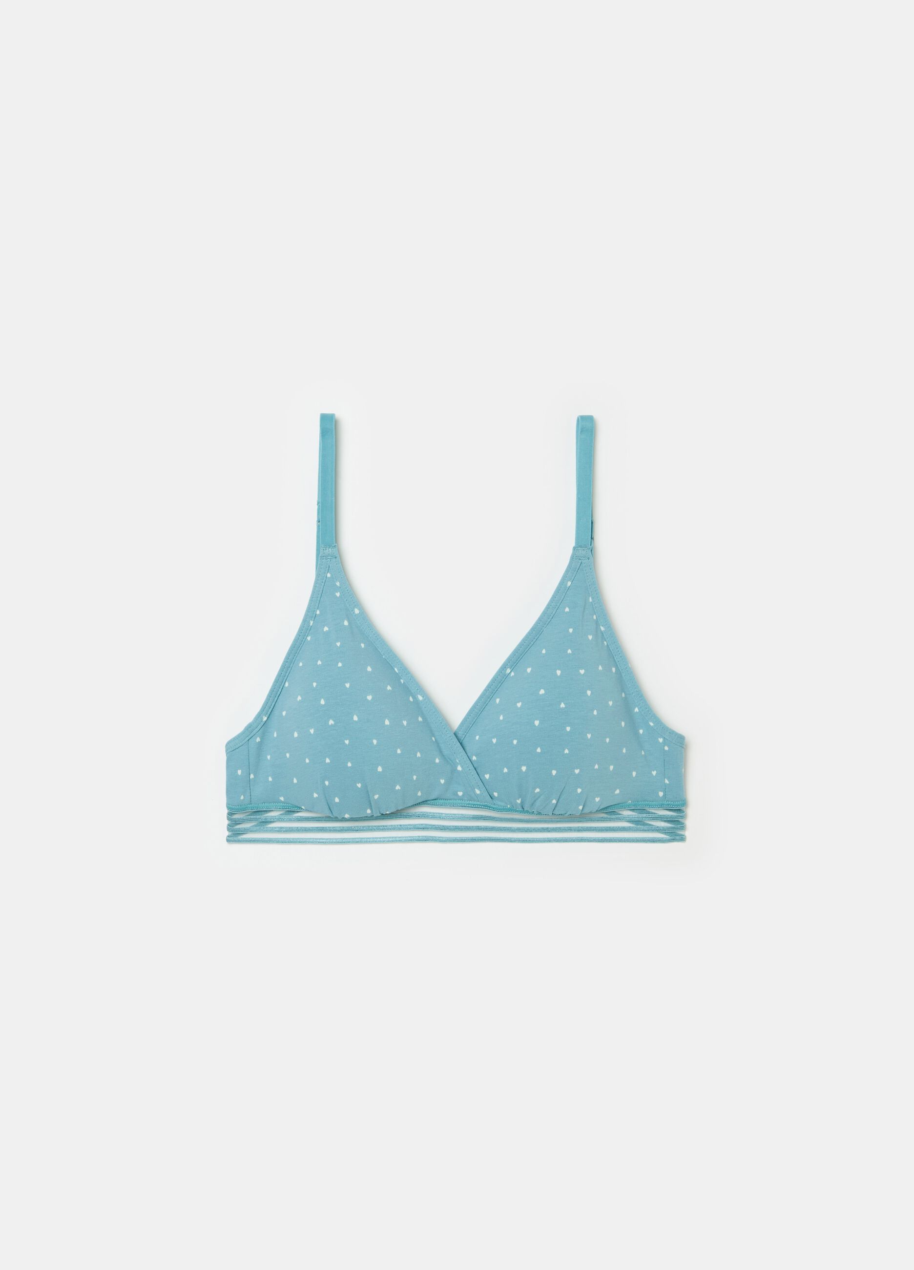 The Triangle soft bra with striped base