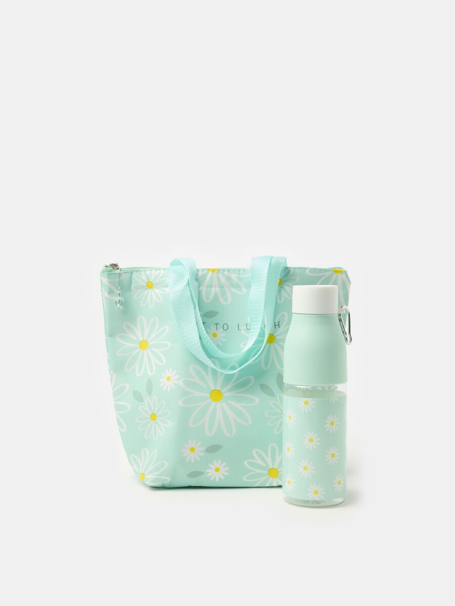 Lunch tote bag with water bottle_0
