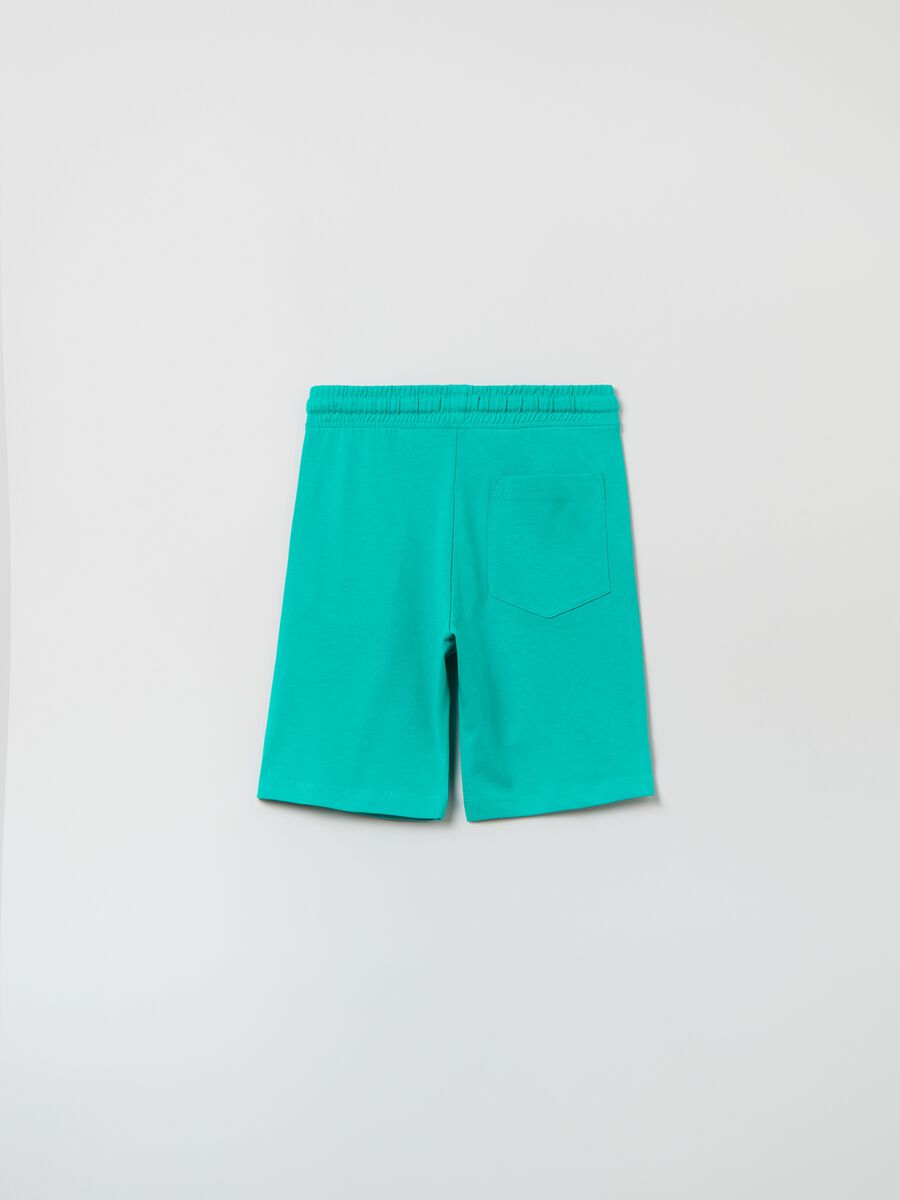 Cotton Bermuda shorts with drawstring_1