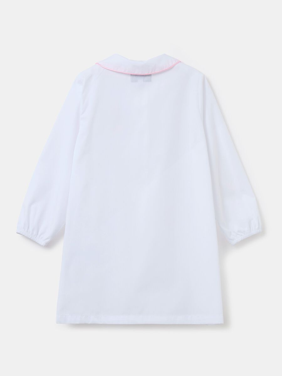 School smock with embroidered unicorn and zip_1