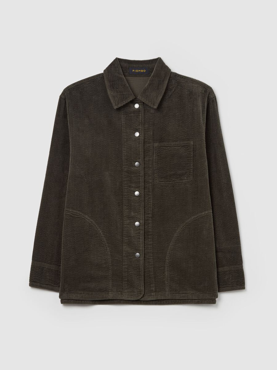 Corduroy shacket with pocket_0