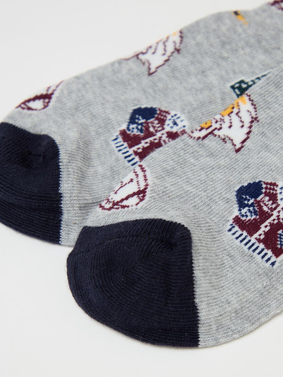 Three-pair pack socks in organic cotton with logo design_2