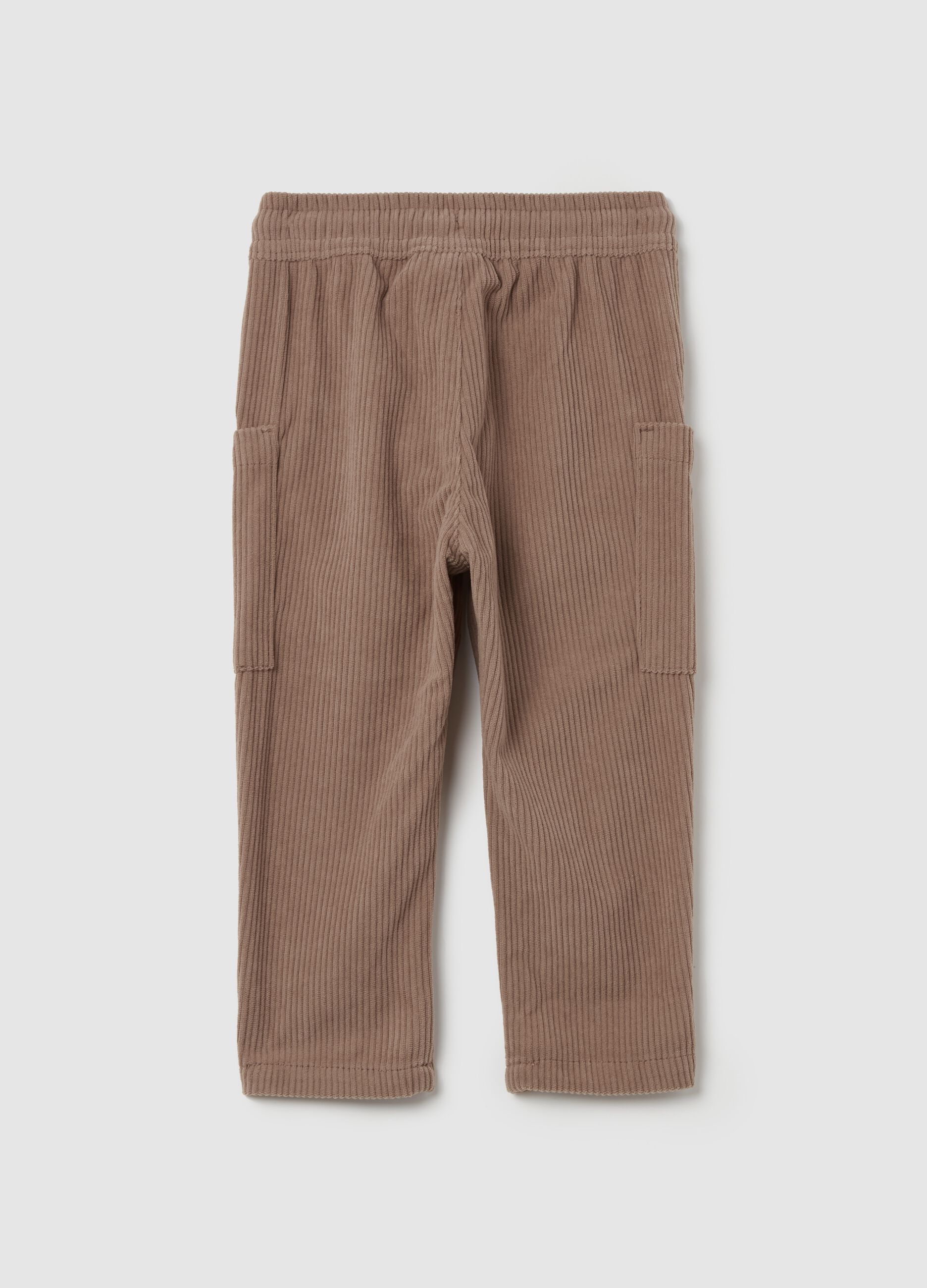 Corduroy jogger trousers with pockets