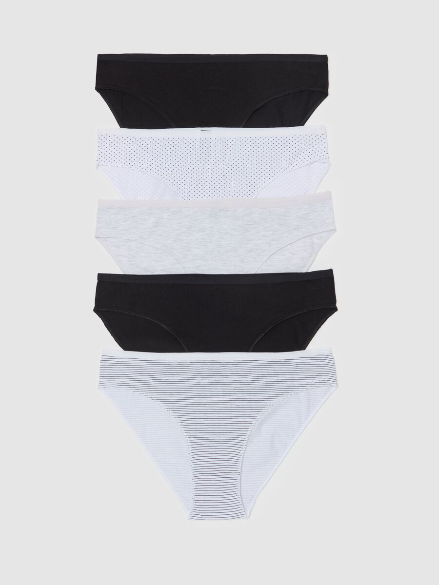 Five-pack briefs in organic cotton and viscose._0