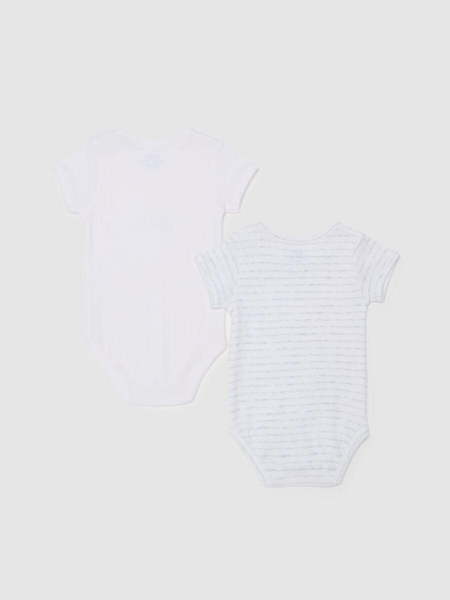 Two-pack striped bodysuits in organic cotton_1