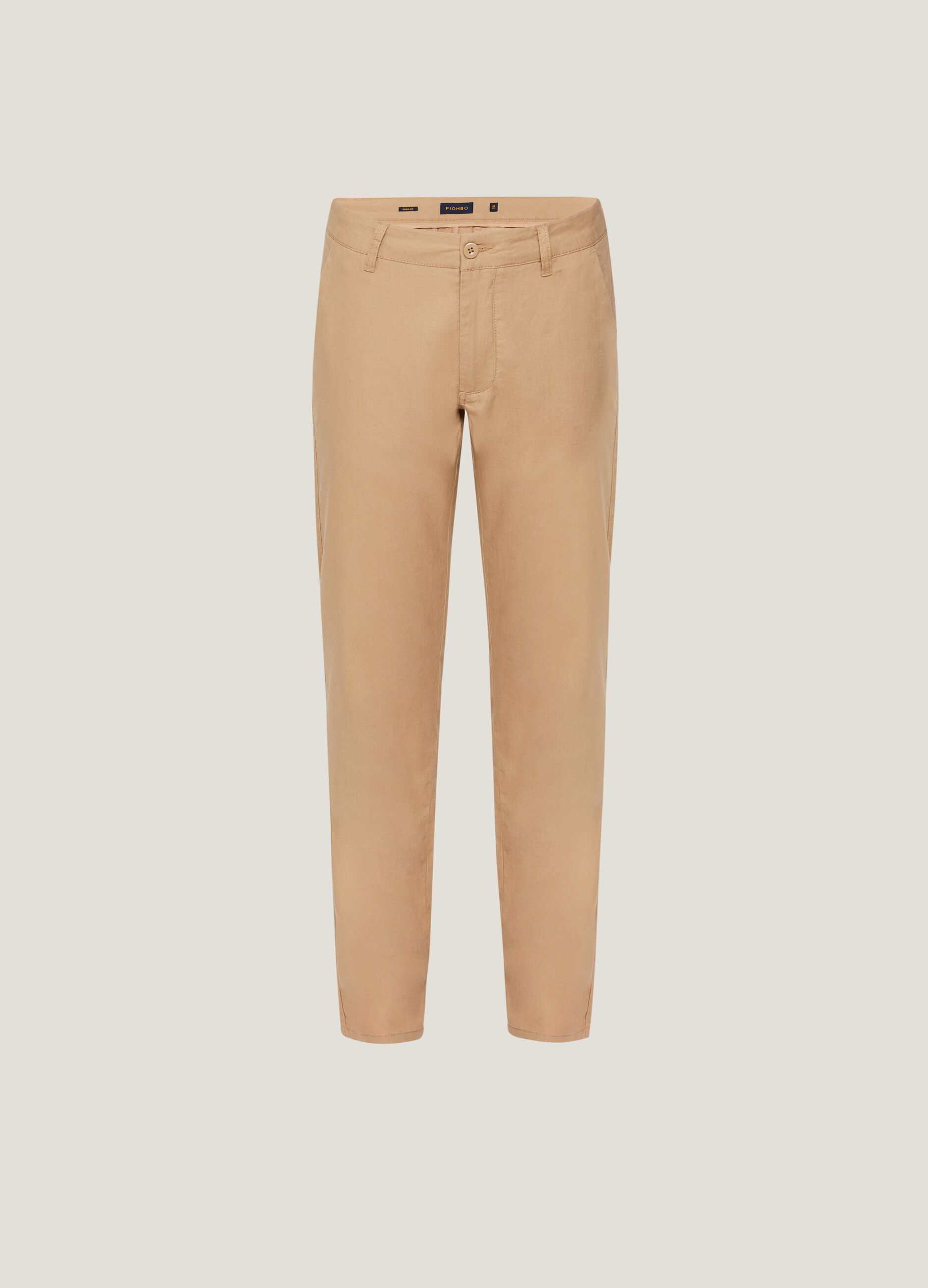 Cotton and linen chino trousers