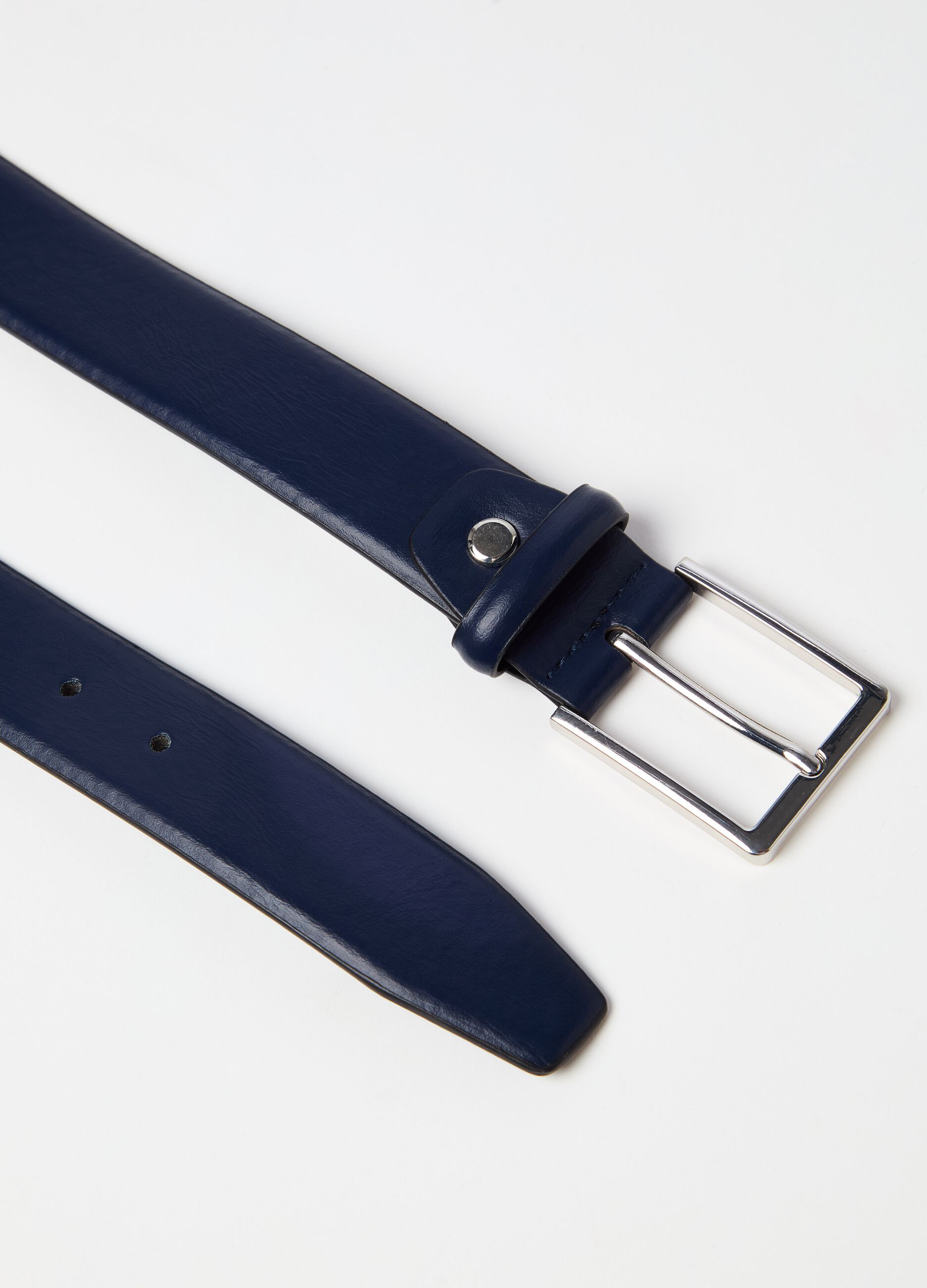 Solid colour belt with square buckle