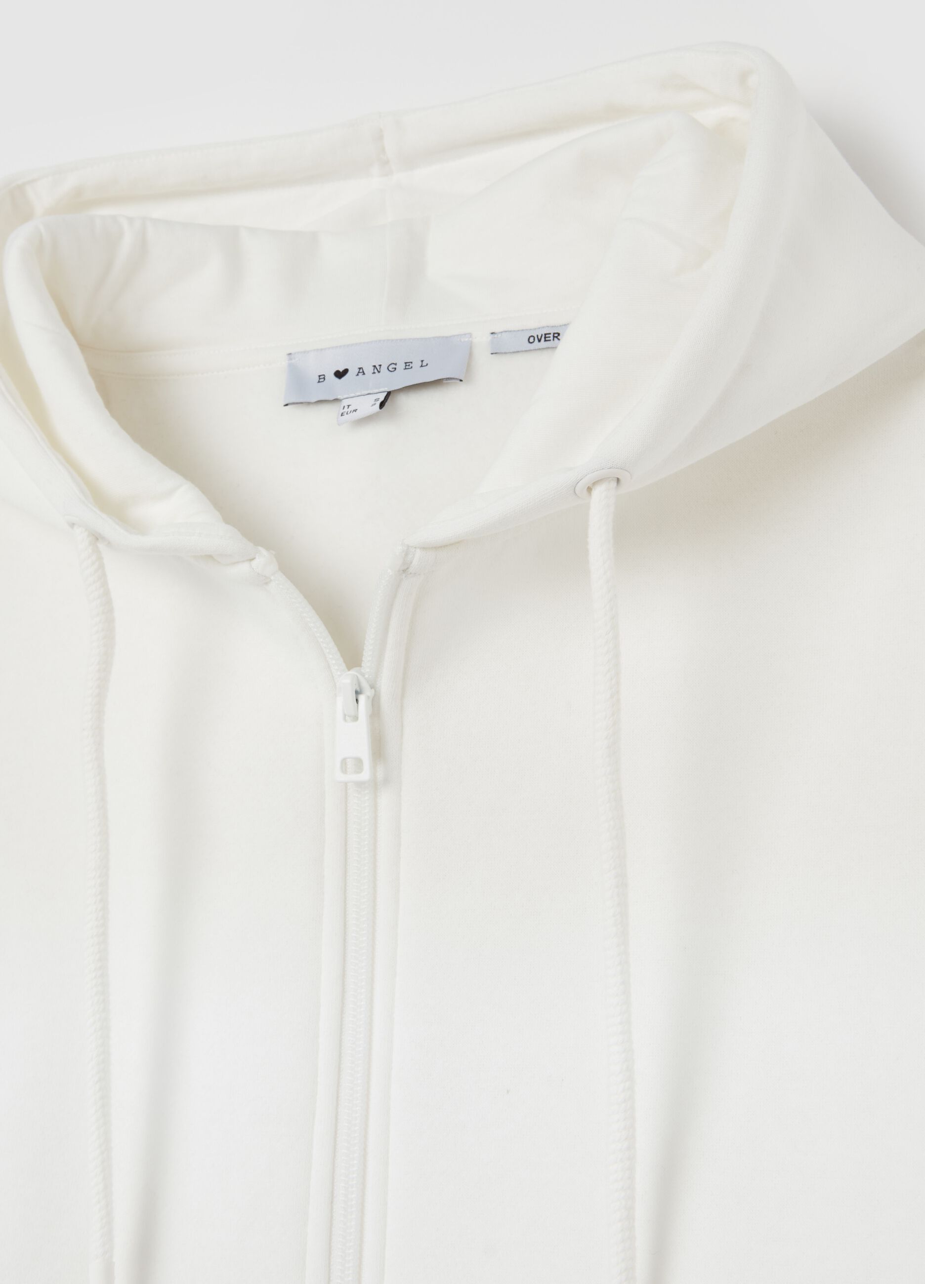 Felpa over full-zip con cappuccio