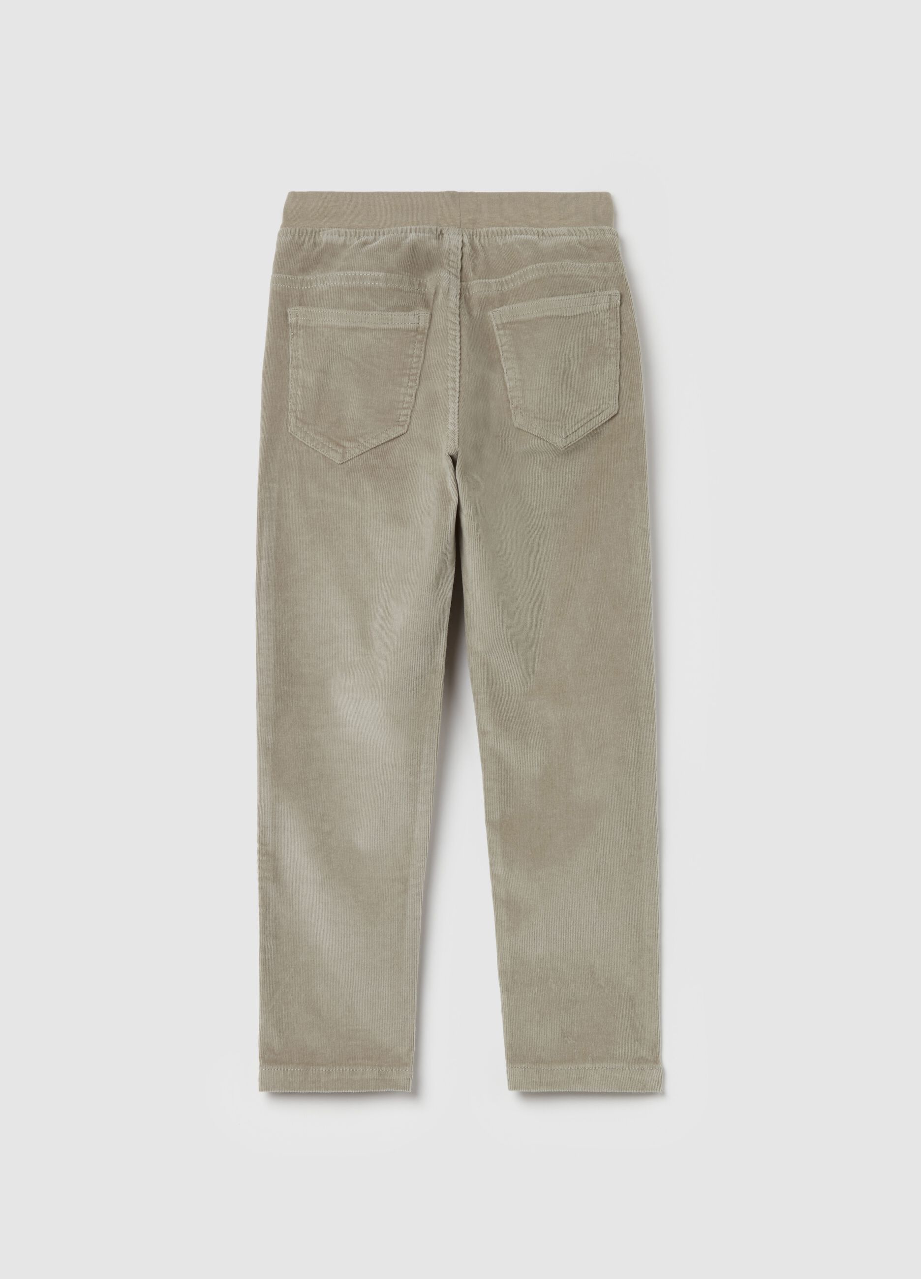 Corduroy joggers with drawstring