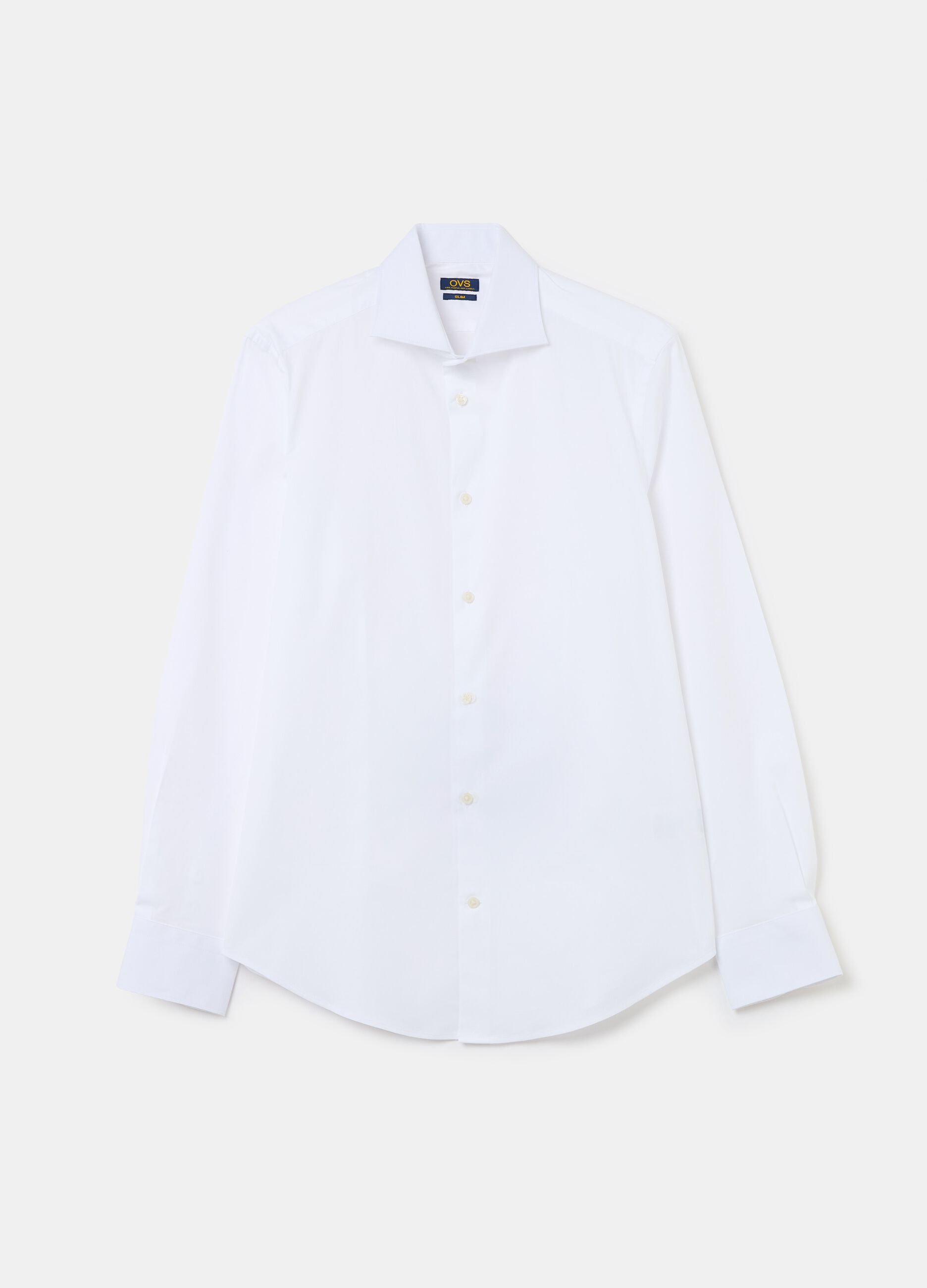 Slim fit, stretch cotton shirt