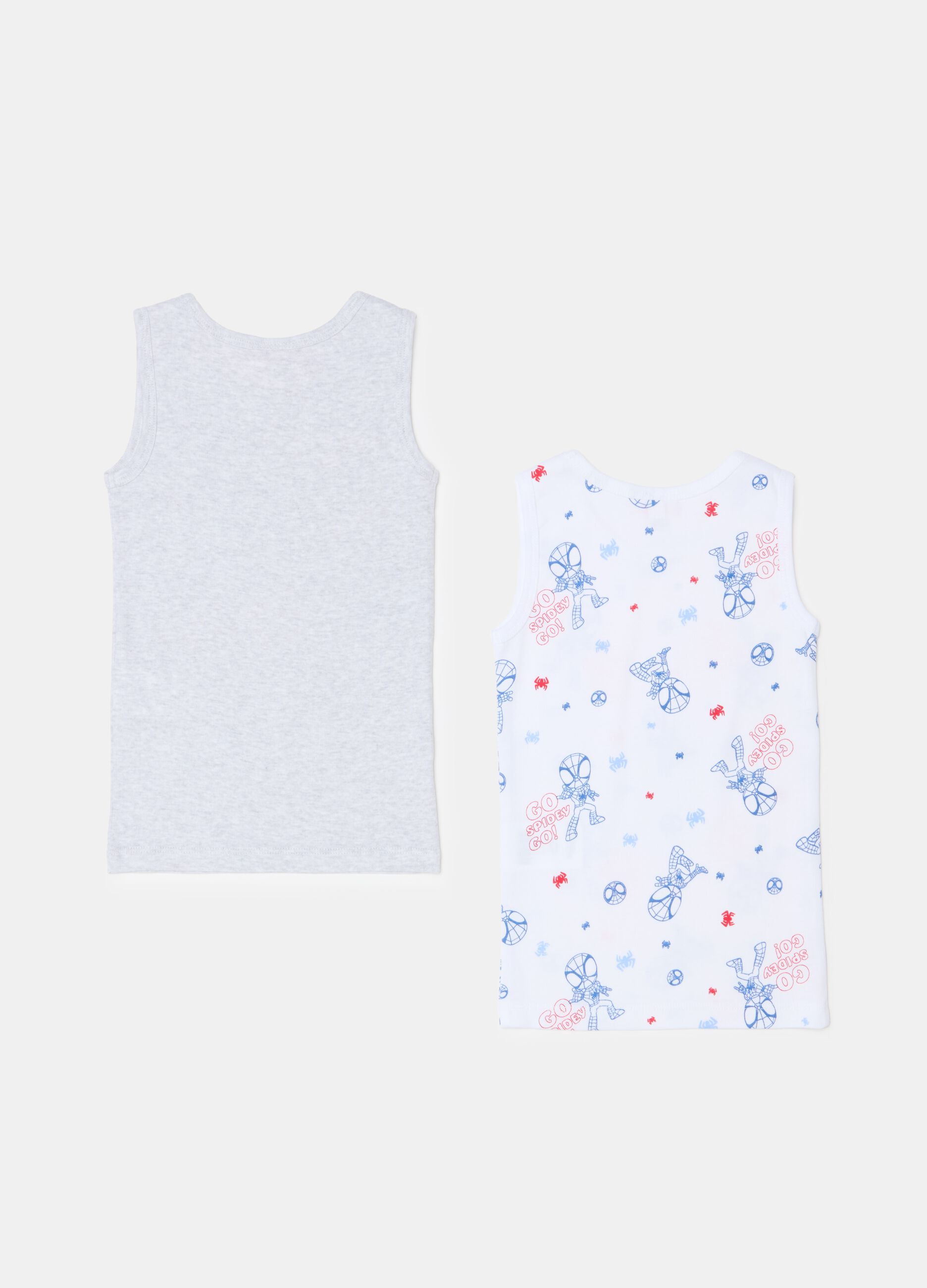 Two-pack racerback vests with Spidey print