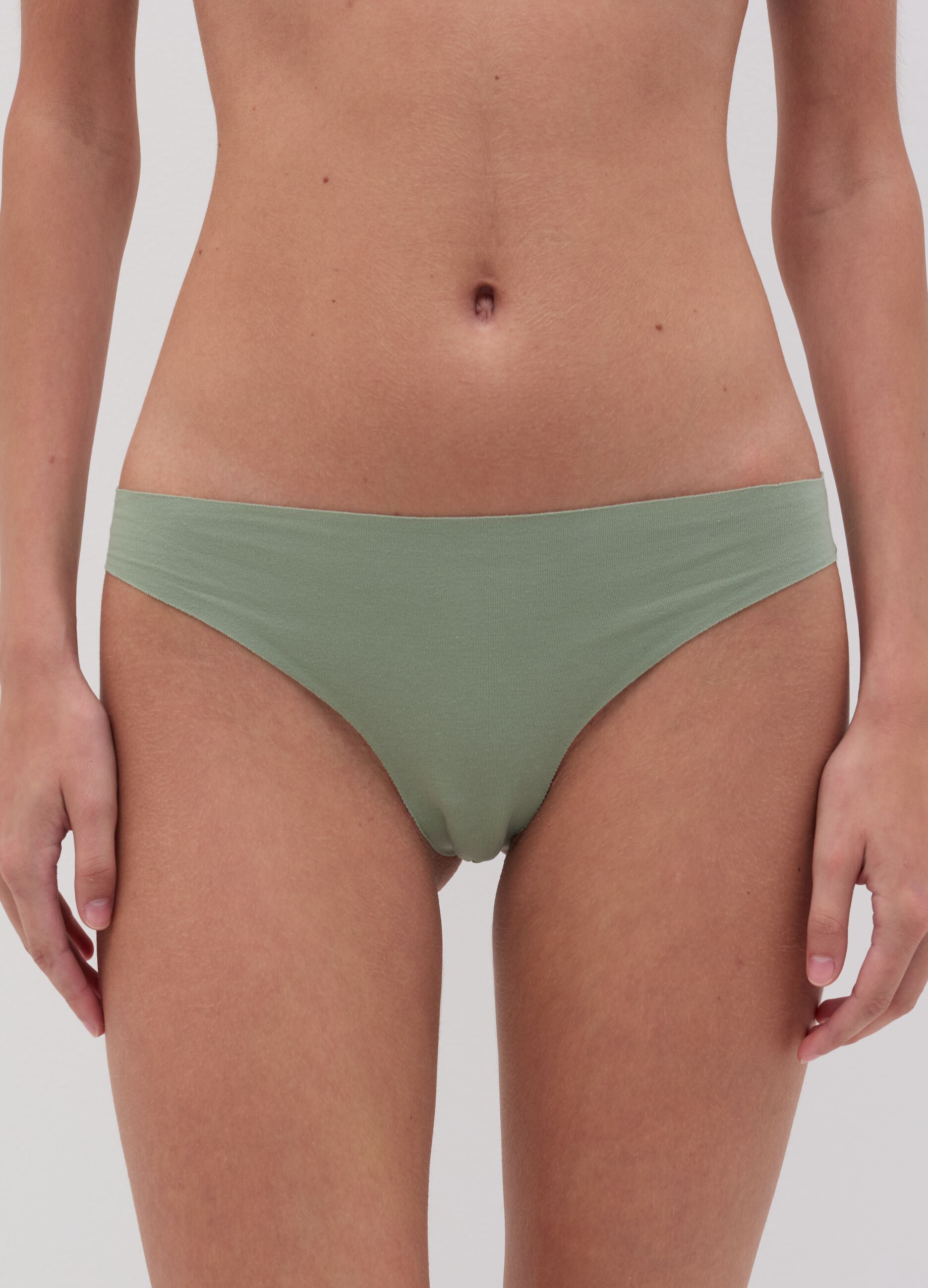 Slip in cotone bio stretch con taglio laser