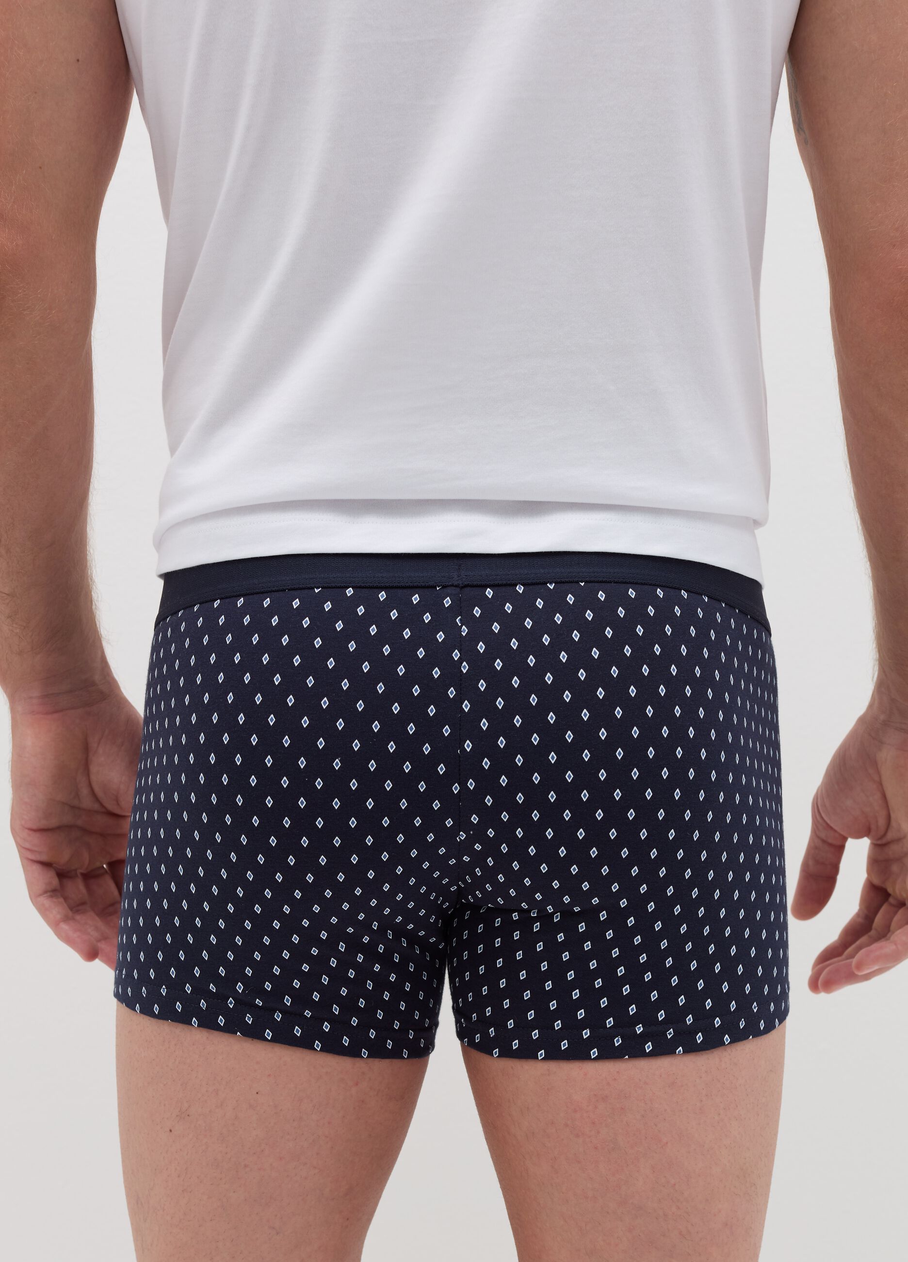 Three-pack boxer shorts with micro pattern