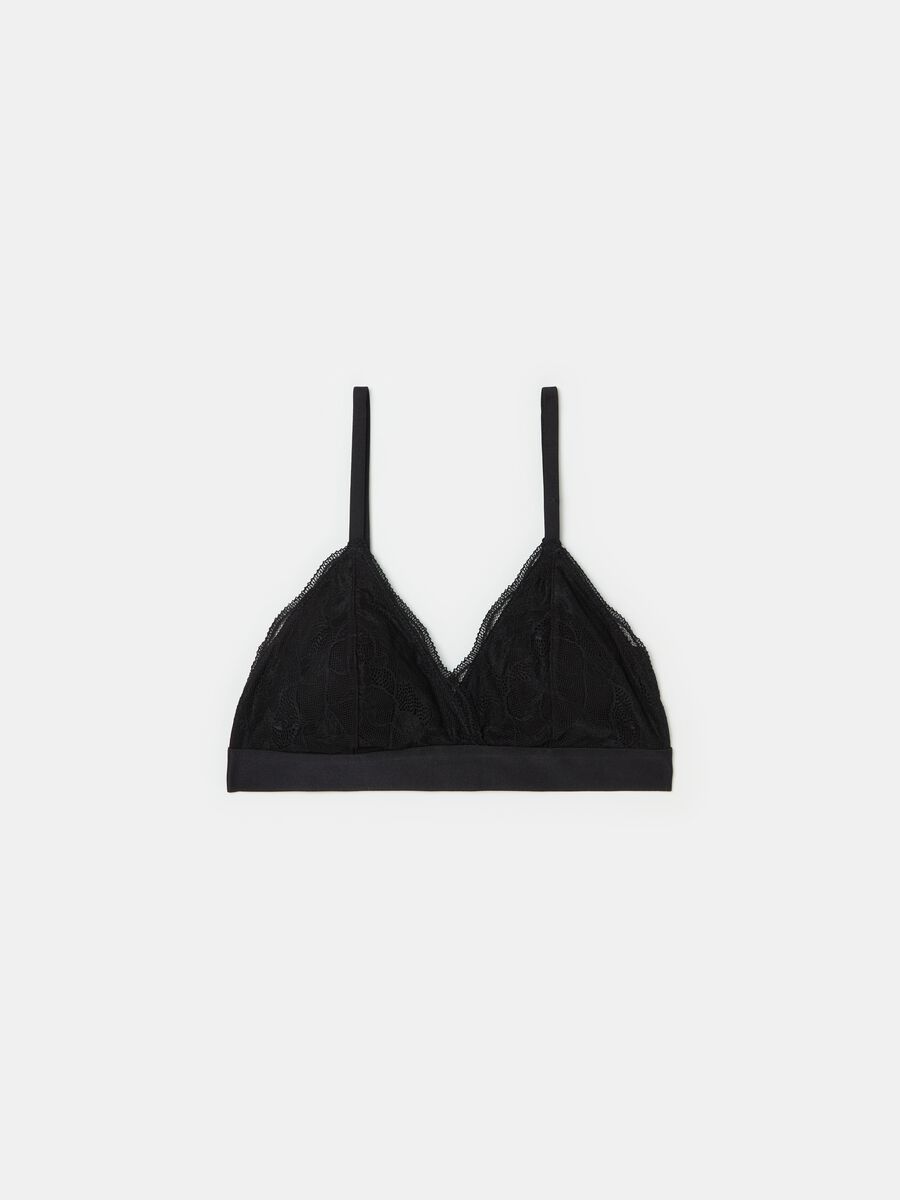 The Triangle soft bra in floral lace_4