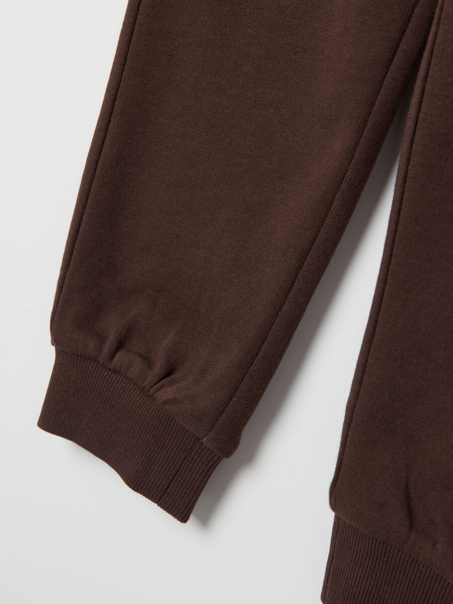 Fleece joggers with pockets and drawstring_3