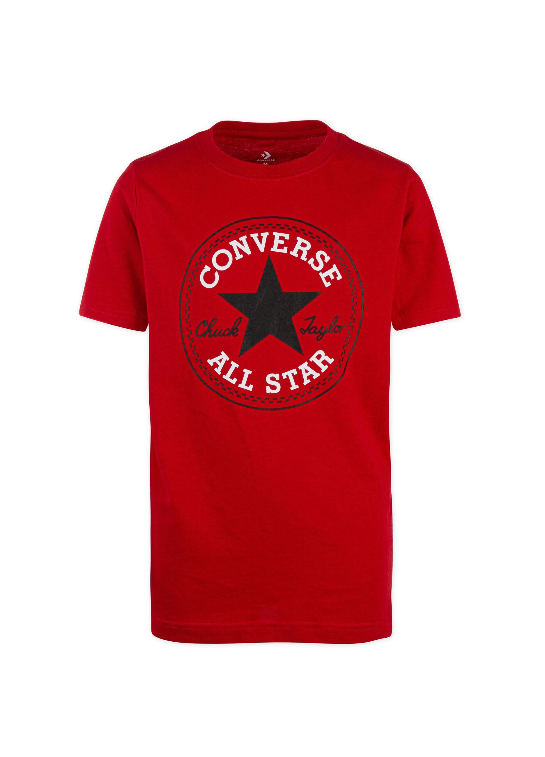 Round-neck T-shirt with Chuck Taylor logo print