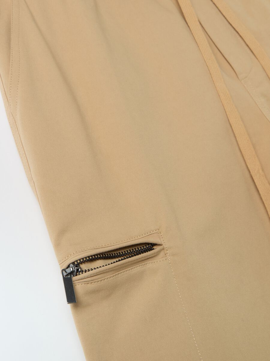 Cotton cargo parachute trousers_1