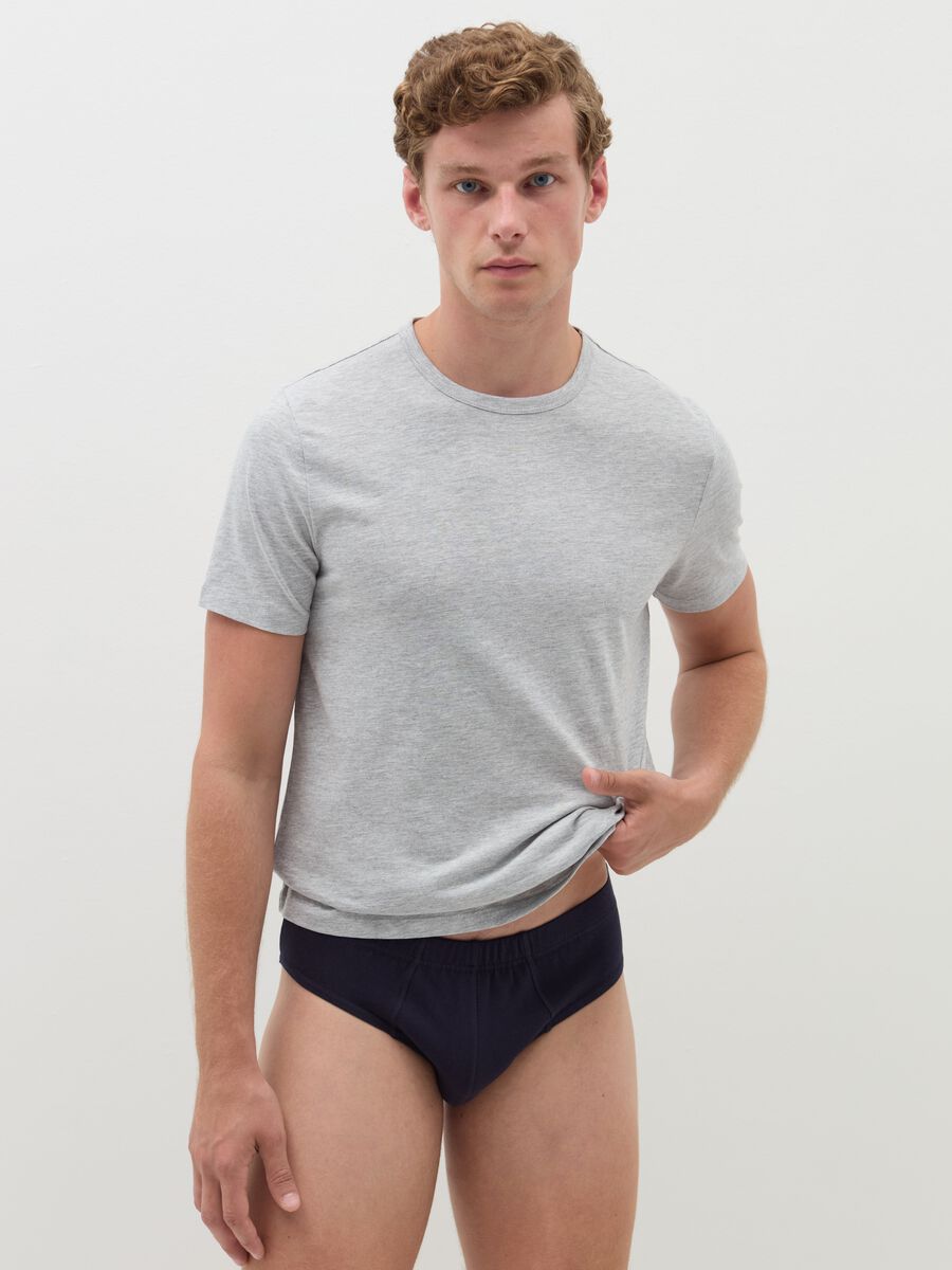 Three-pack briefs in stretch organic cotton_0