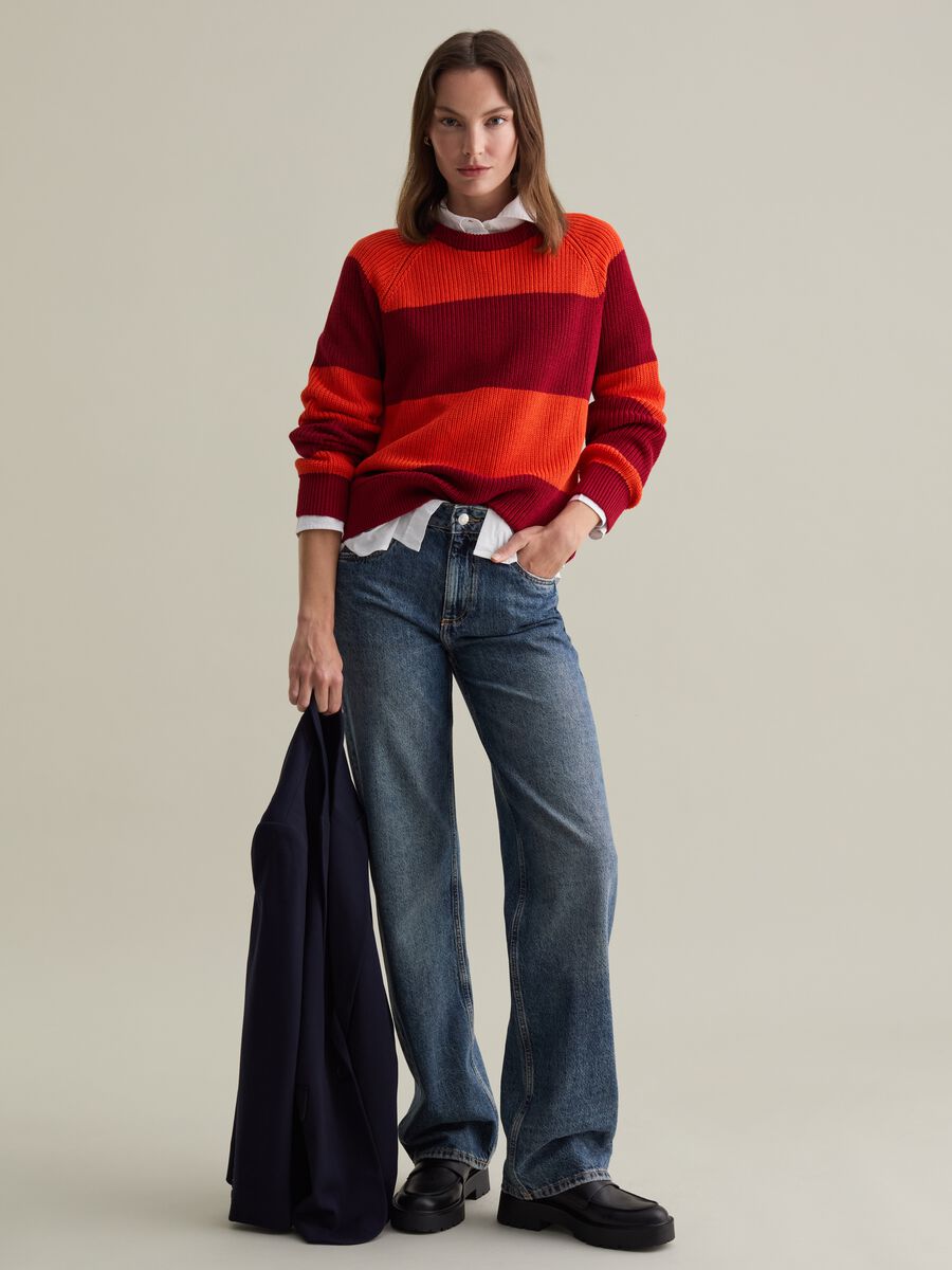 Striped pullover with raglan sleeves_0