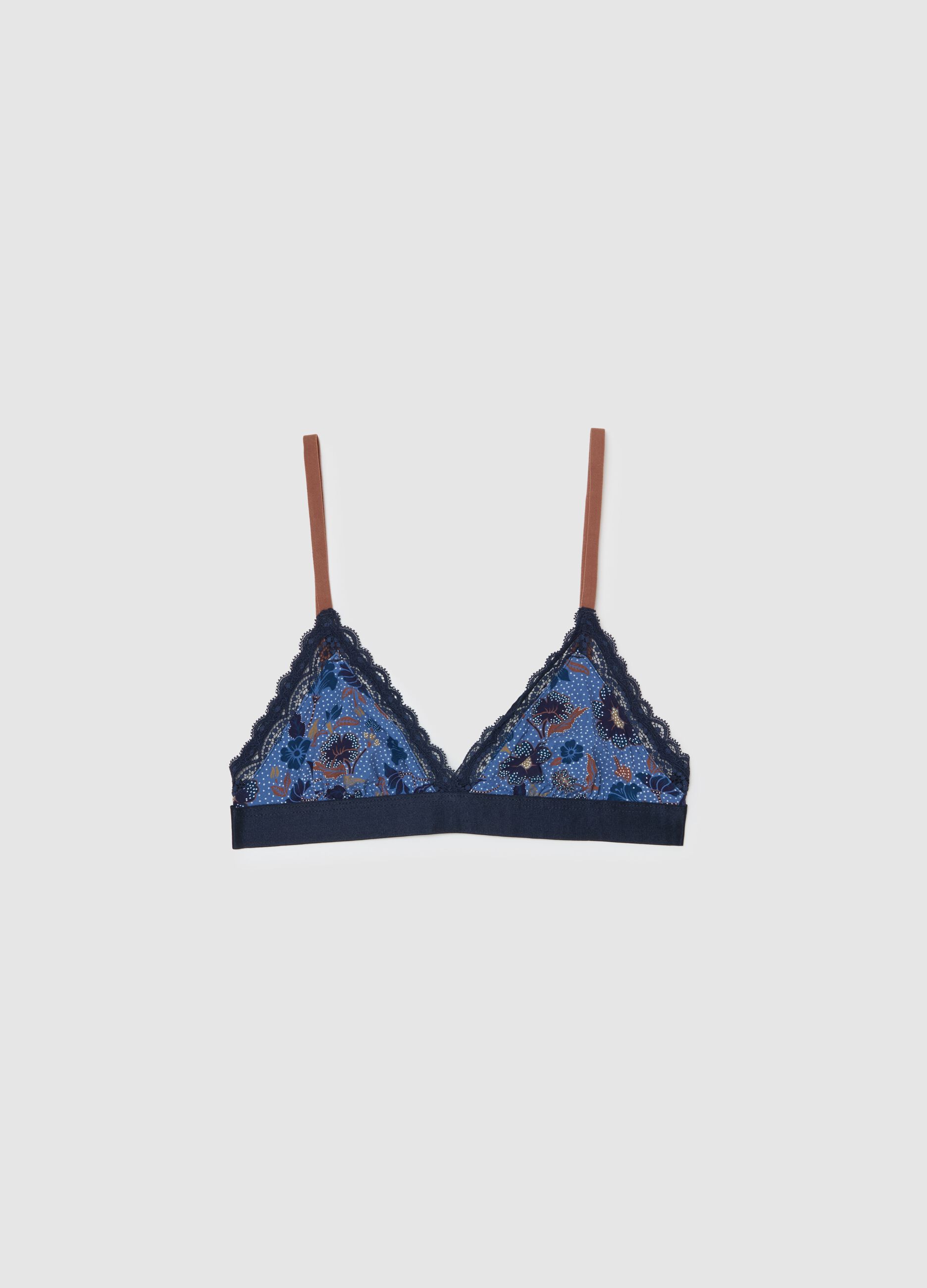 Alex Triangle Bra micro crêpe stampata