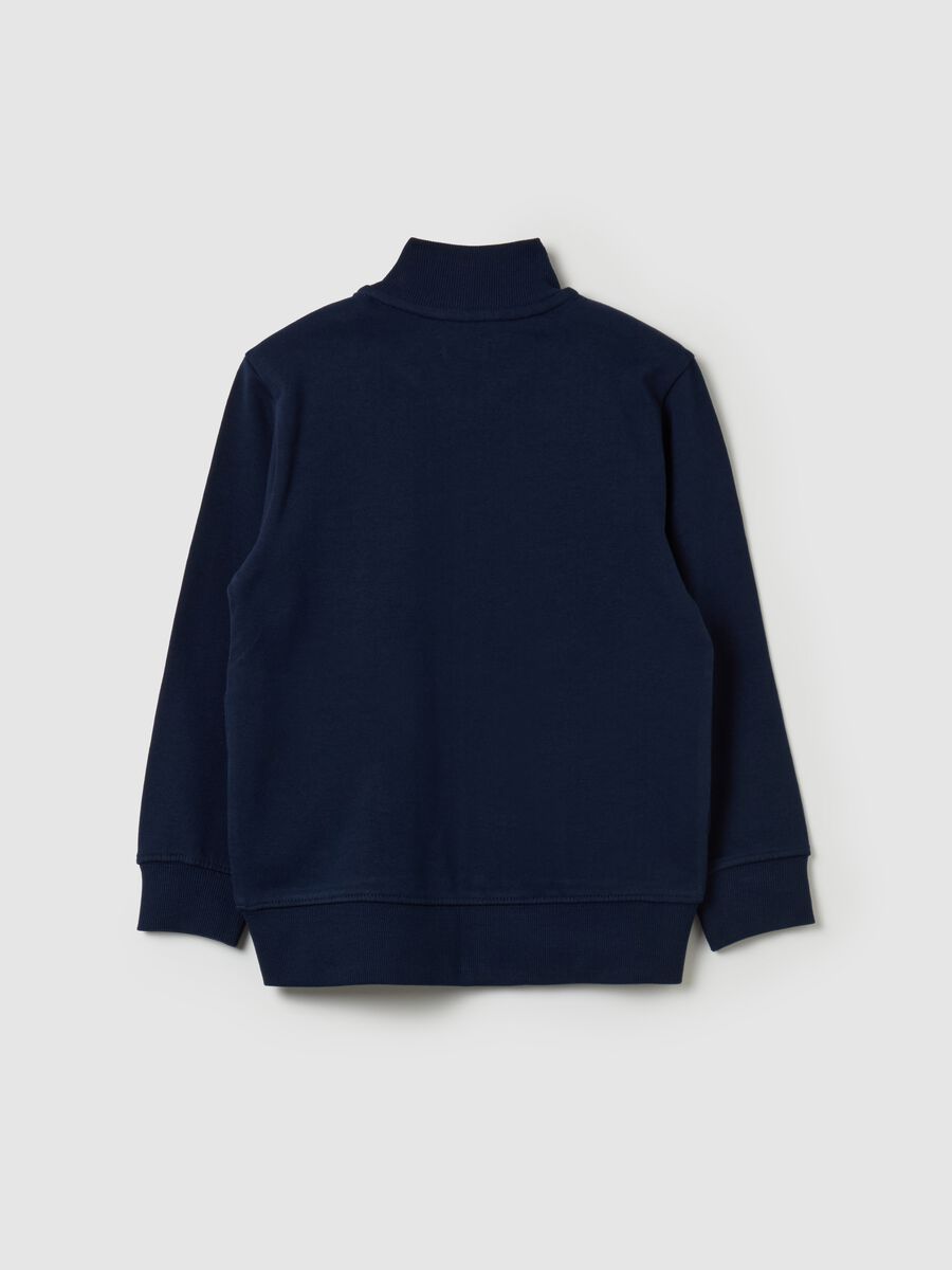 Full-zip sweatshirt in cotton with high neck_1