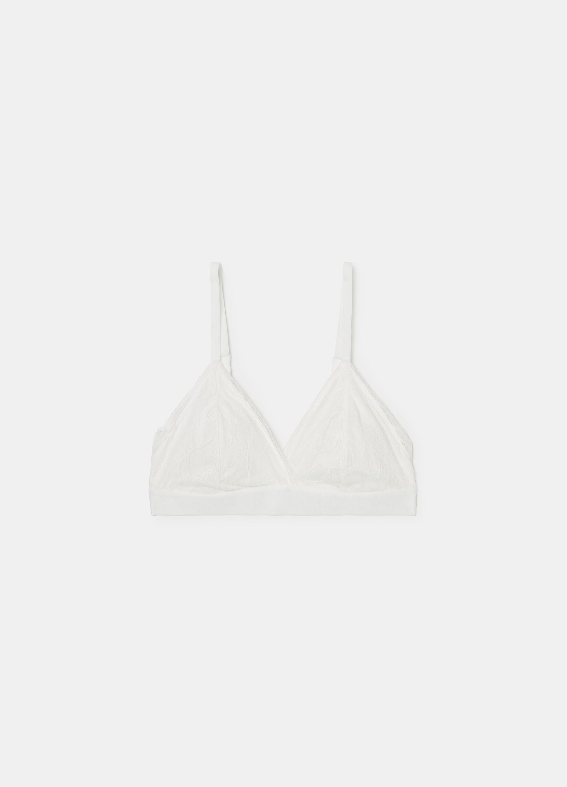 The Triangle soft bra in floral lace