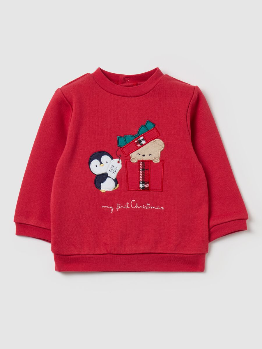 "My first Christmas" sweatshirt in organic cotton_0