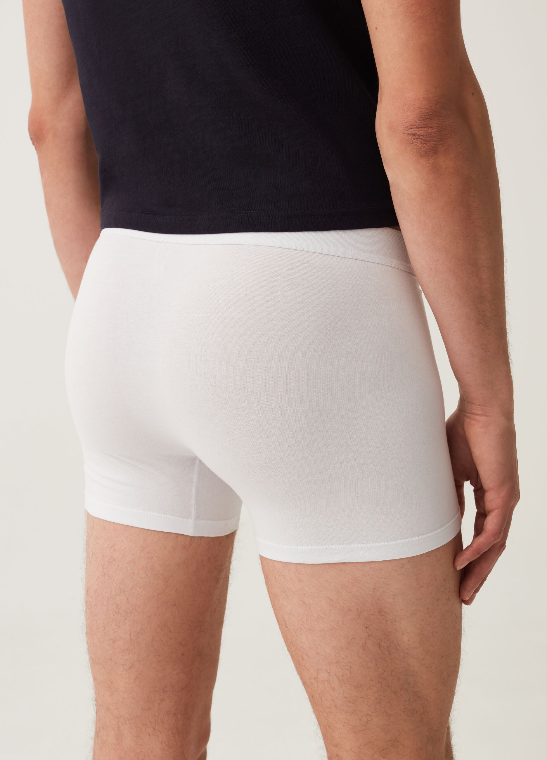 Cotton Code Boxer shorts with fly