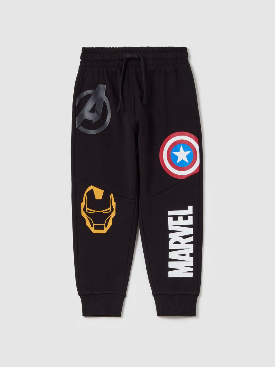 Fleece joggers with Avengers print_0