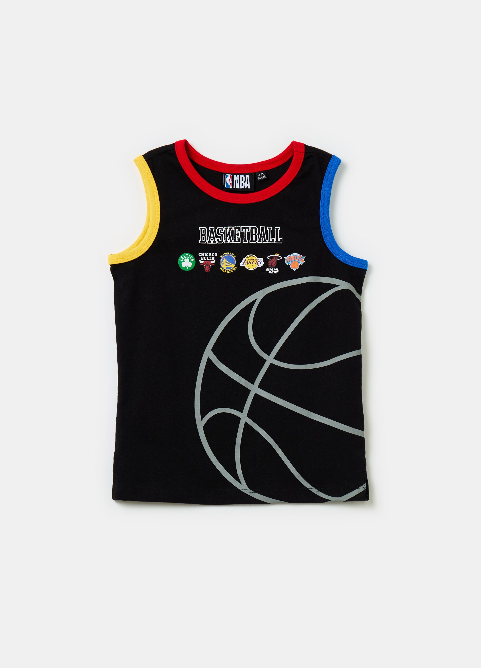 Racerback vest with NBA teams’ logos print
