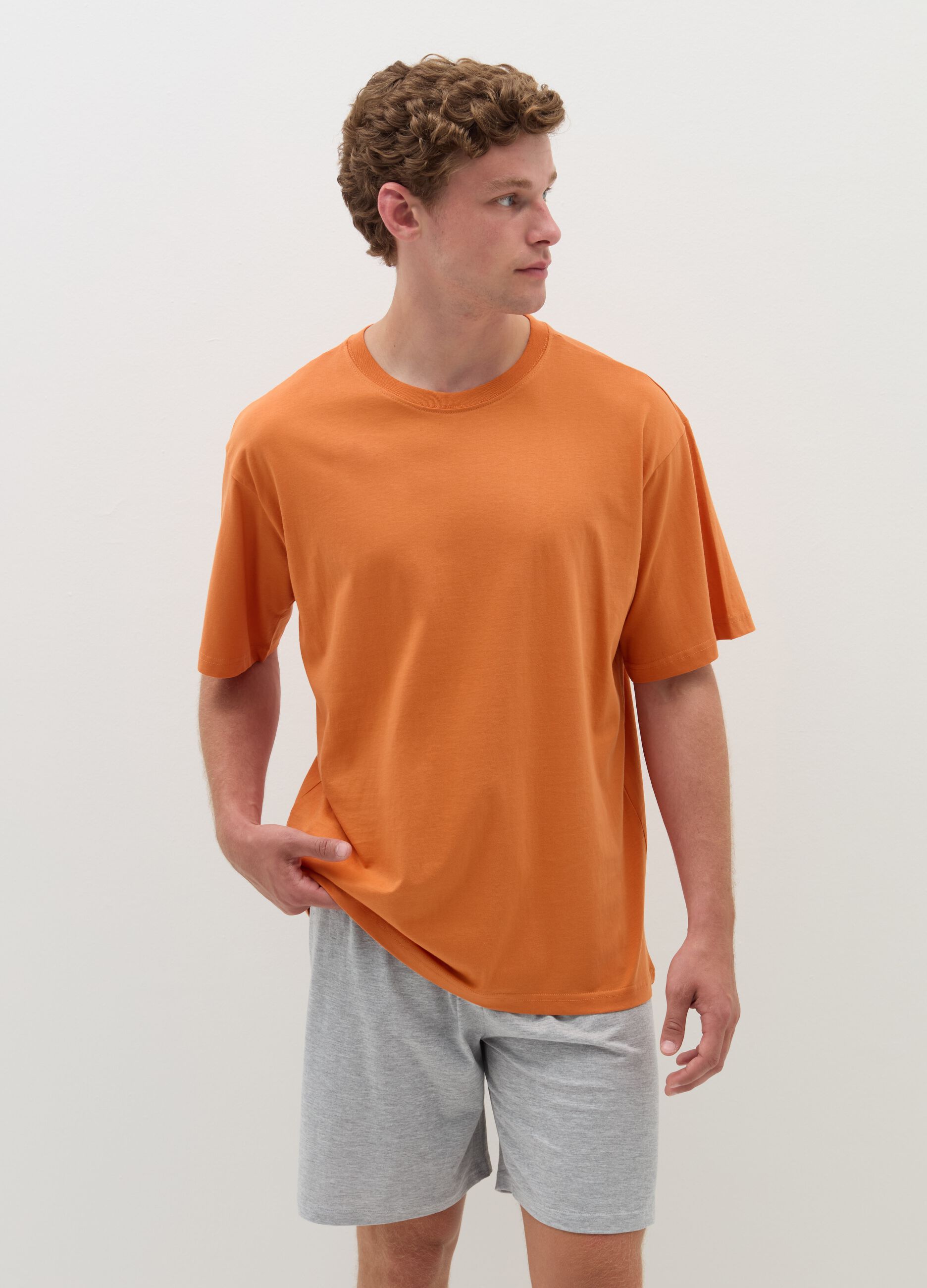 T-shirt pigiama relaxed fit in cotone