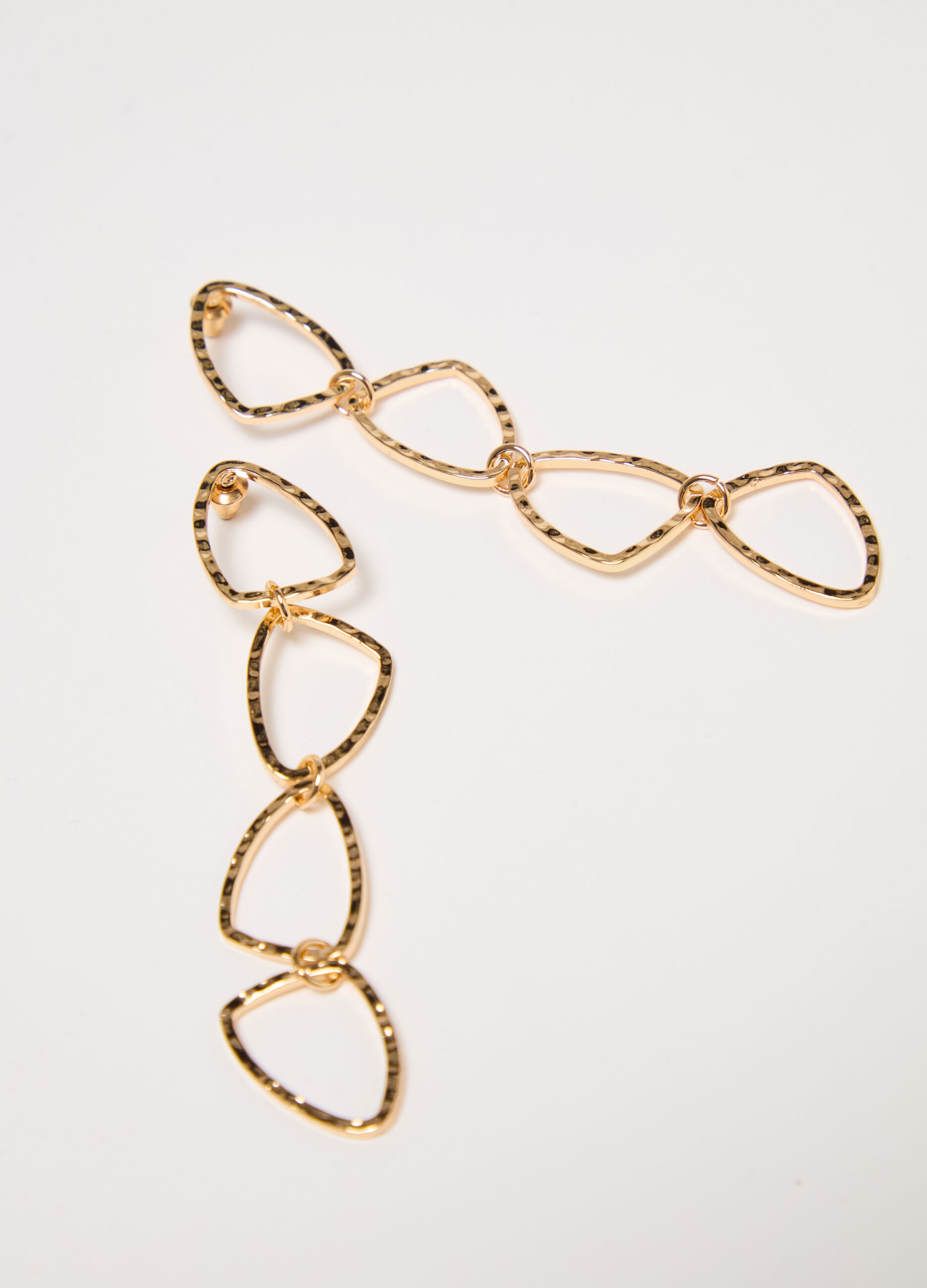 Chain pendant earrings